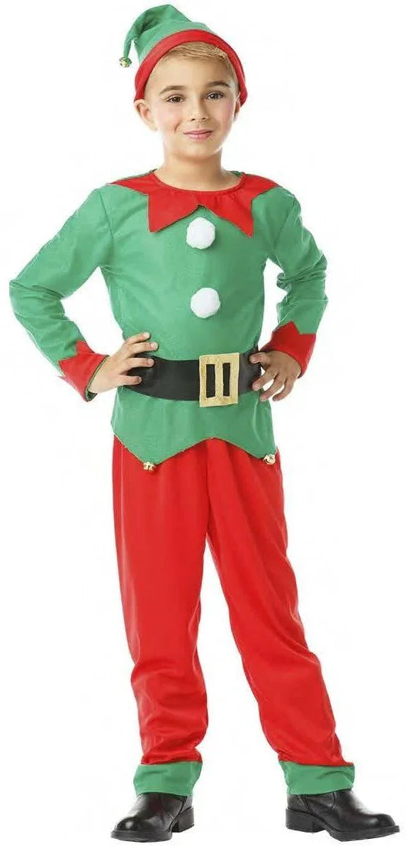 Disfraz de Duende Navideño para Niño Elfos Navideños Kimokawaii
