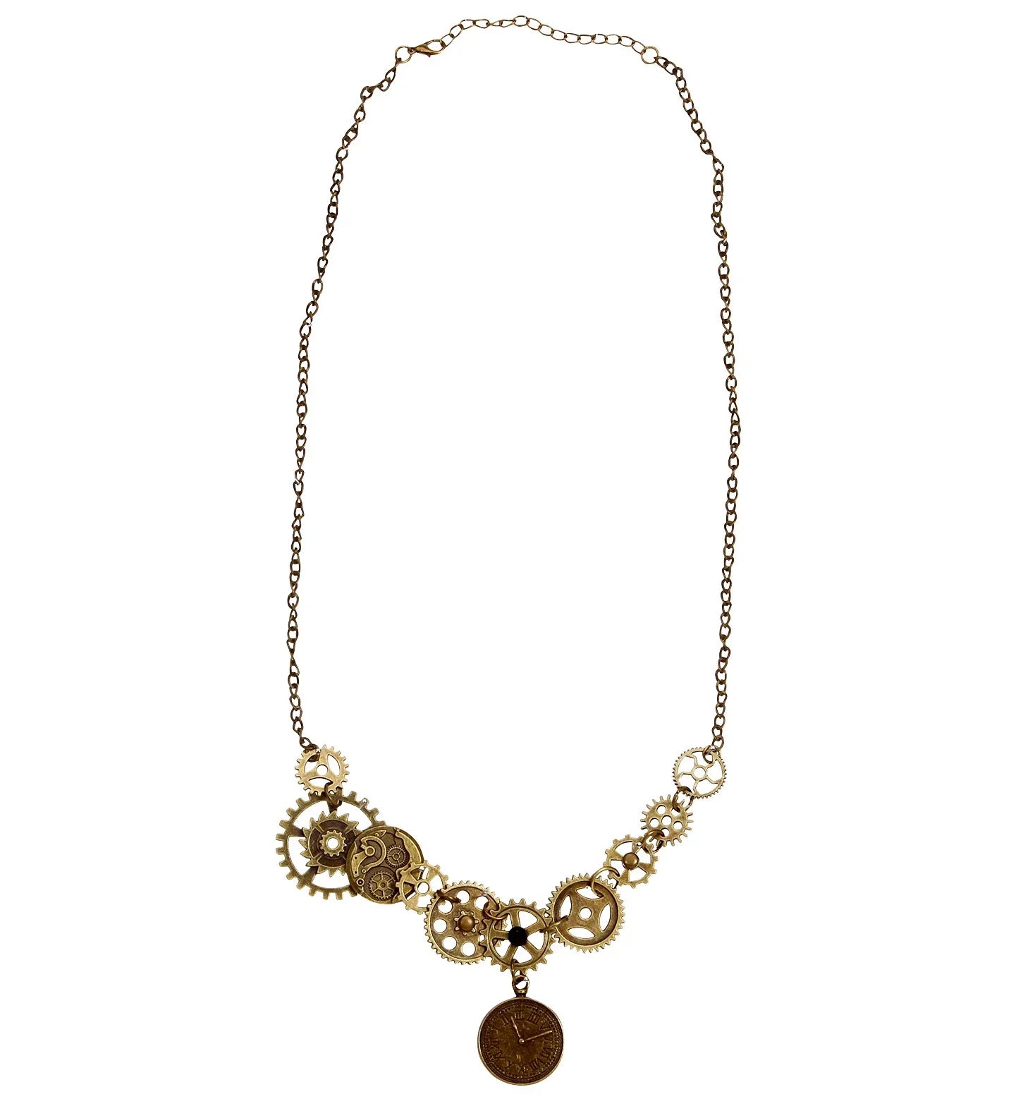 Collar Steampunk con Engranajes y Reloj Steampunk Widmann