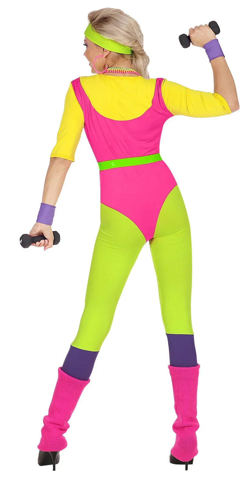 Disfraz de Monitora de Aerobic Años 80 para Mujer Deportes y Animadoras Widmann