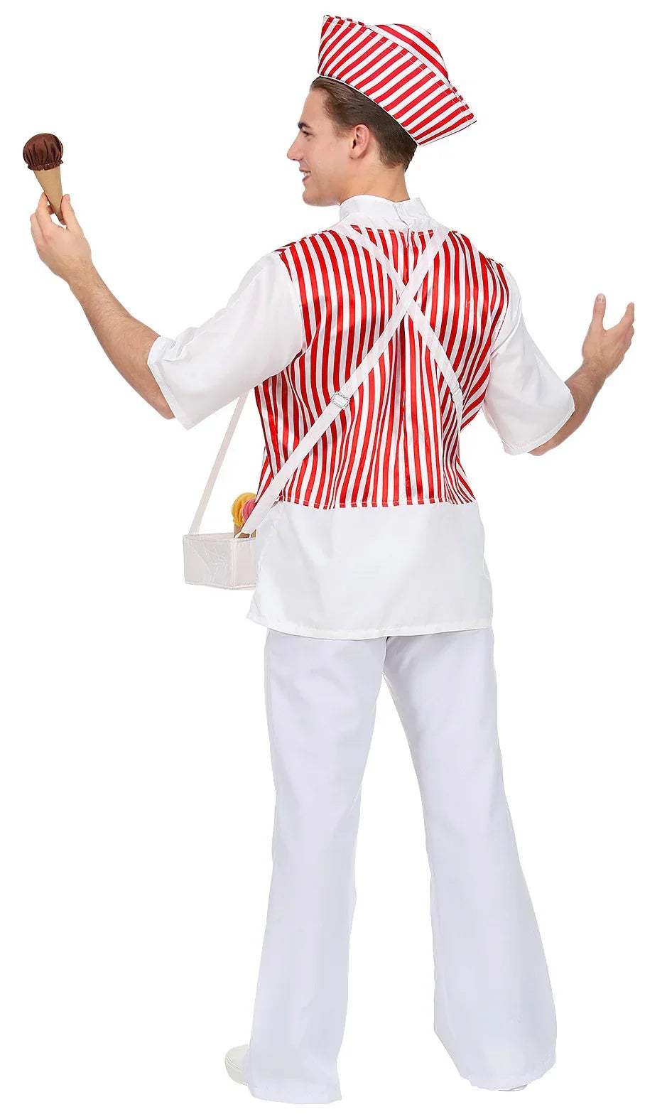 Disfraz de Heladero Americano a Rayas para Adulto Grease y Años 40 - 50 Widmann