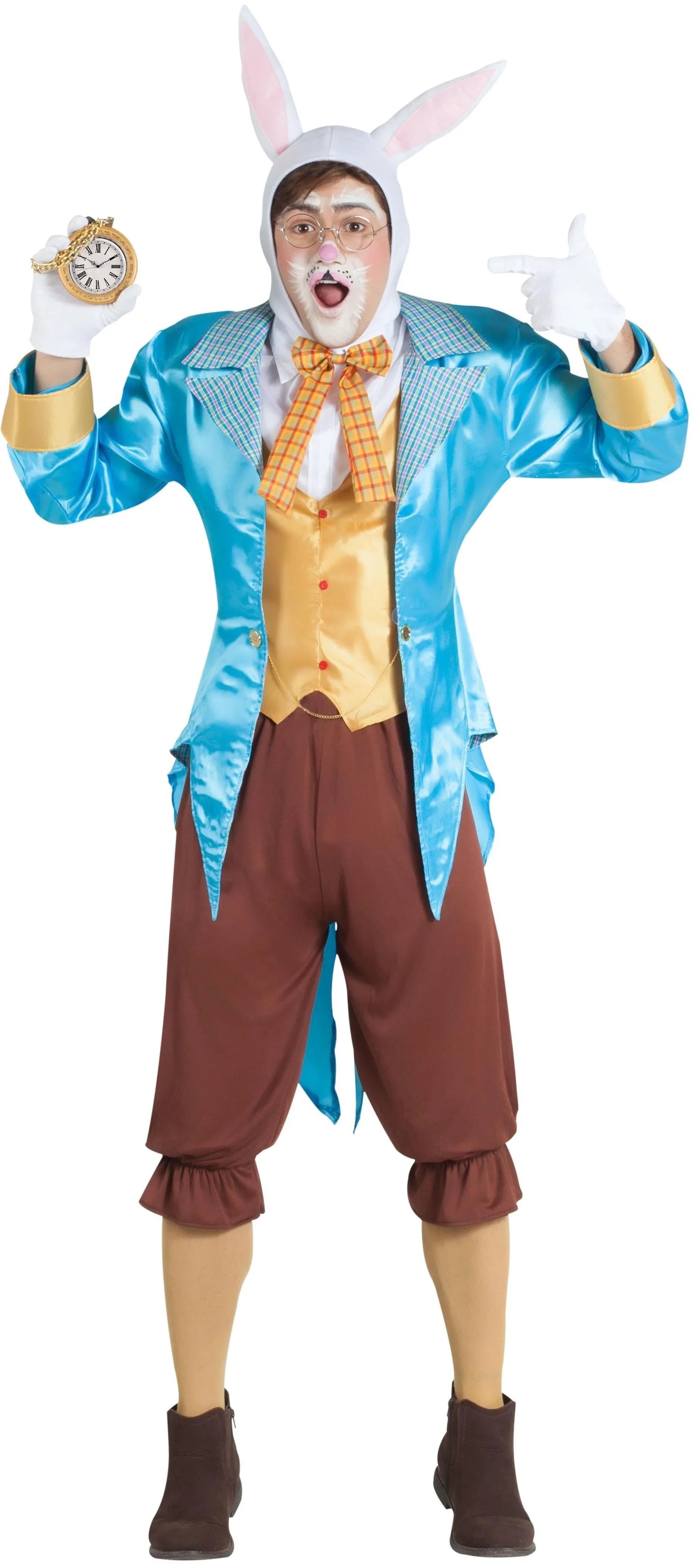 Disfraz de Conejo de Alicia con Chaqueta para Hombre Alicia en el País de las Maravillas Kimokawaii