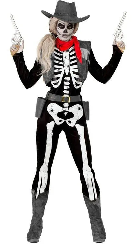 Disfraz de Vaquera Esqueleto para Mujer Esqueletos Kimokawaii