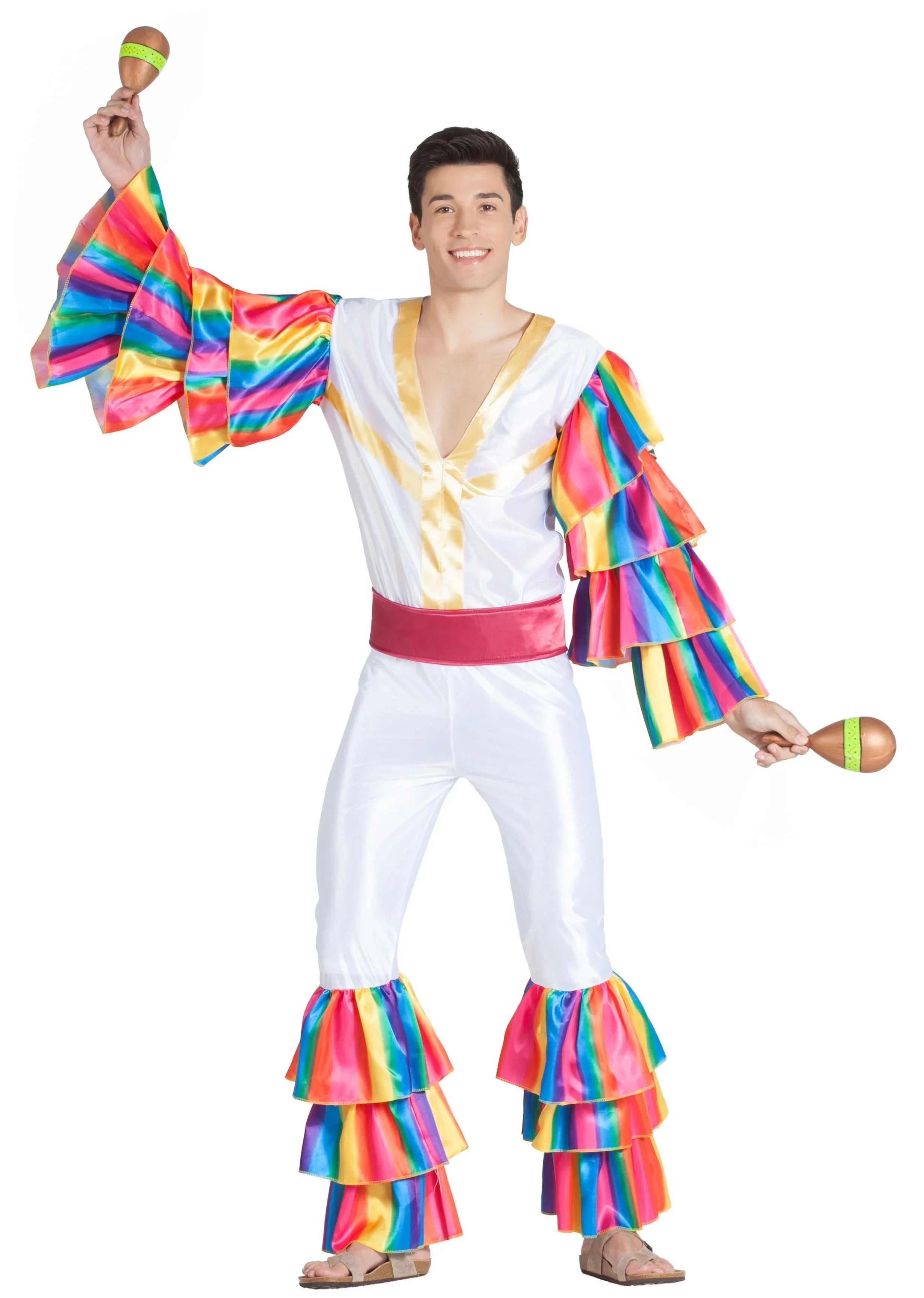 Disfraz de Rumbero Blanco para Hombre Rumberos y Caribeños Kimokawaii