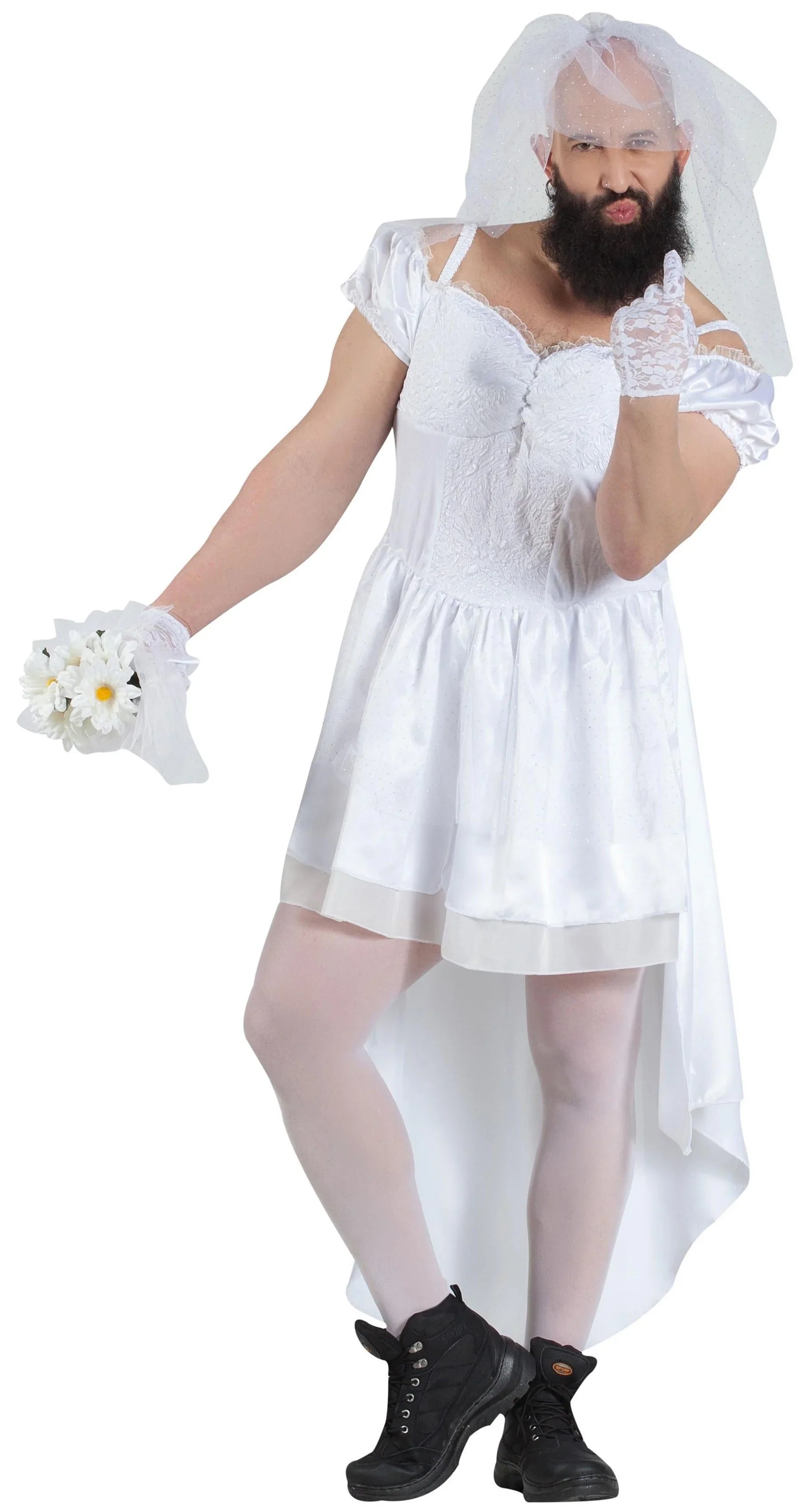 Disfraz de Novia Travesti para Hombre Despedidas Kimokawaii