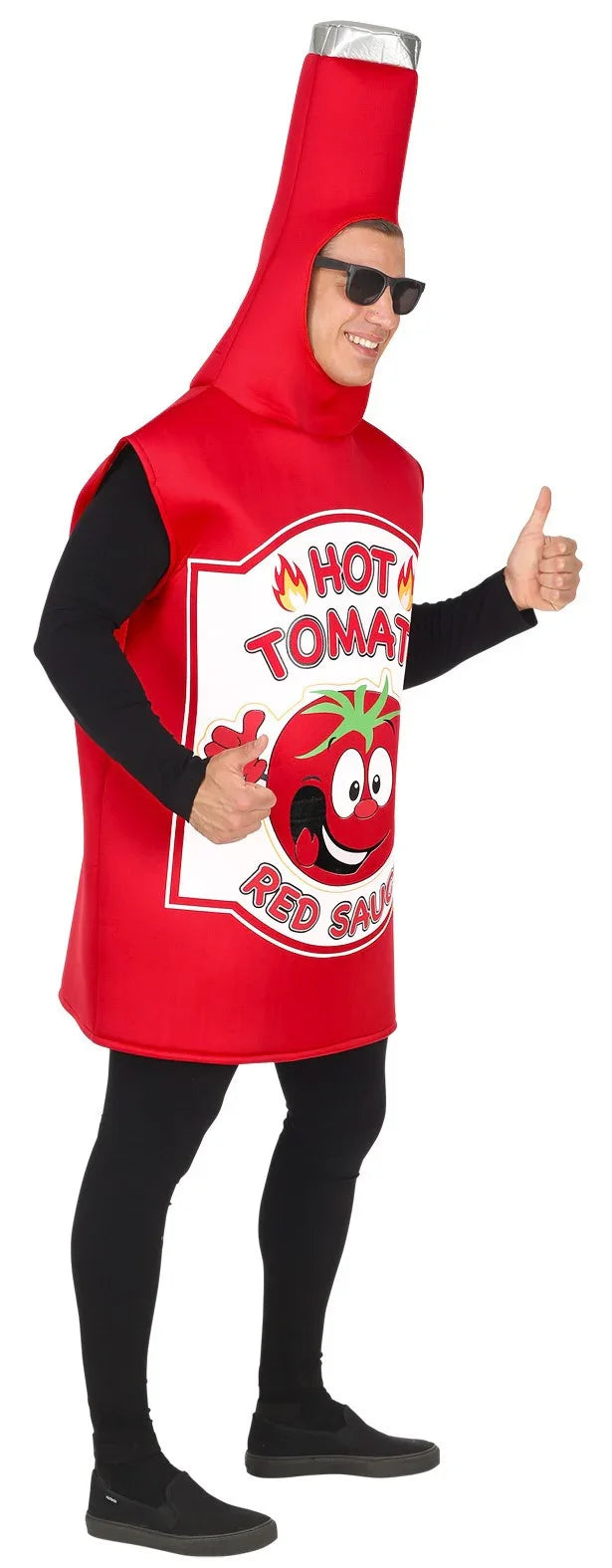 Disfraz de Bote de Ketchup Picante para Adulto Comida, Bebida y Fruta Widmann