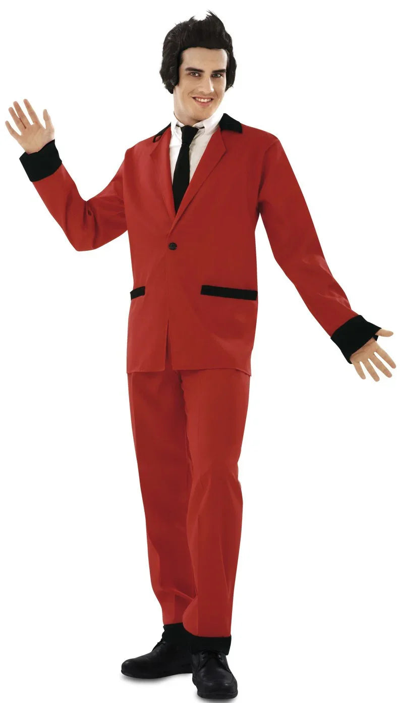 Disfraz de Rockabilly Rojo Años 50 para Hombre Grease y Años 40 - 50 Viving