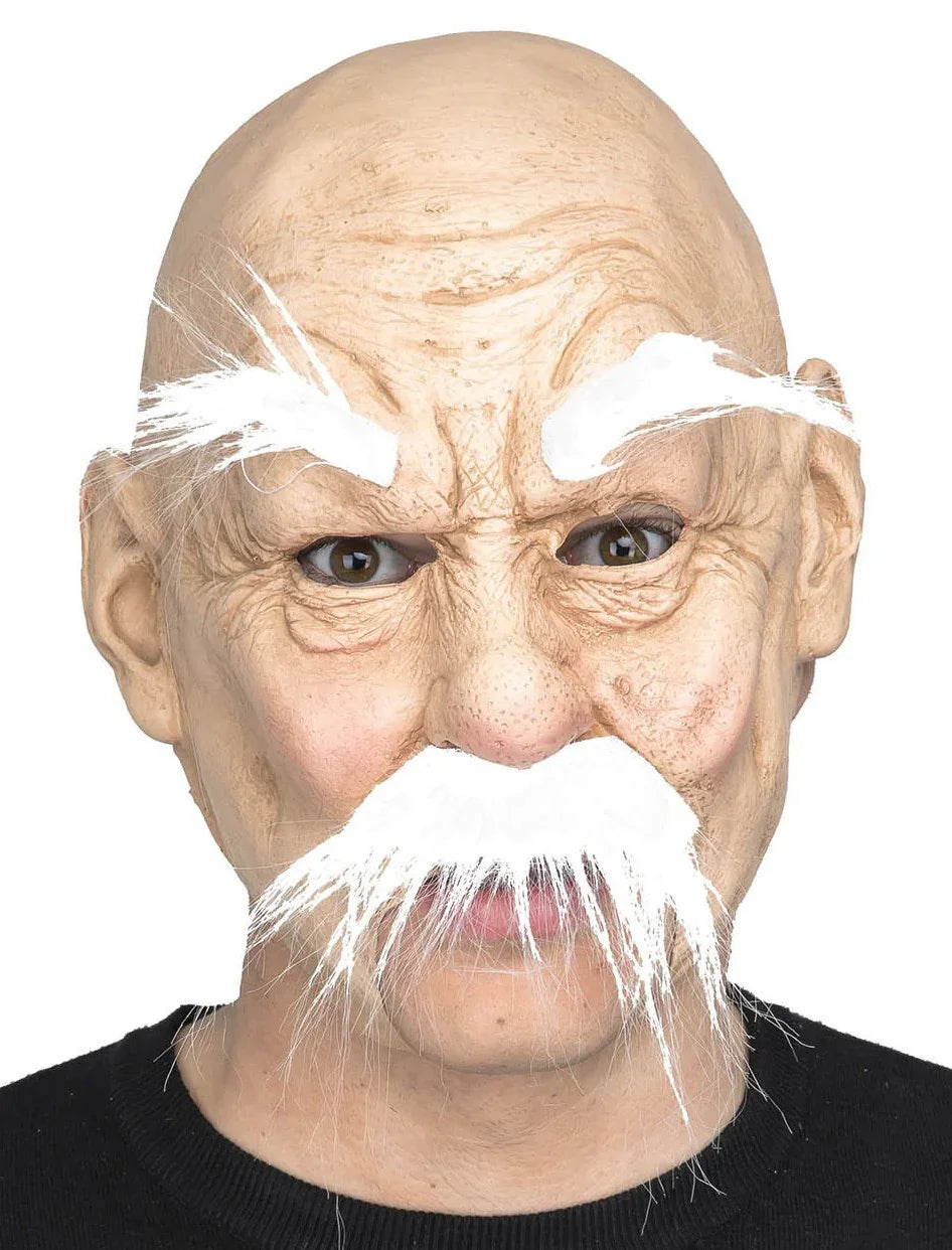 Máscara de Anciano con Bigote y Cejas Blancas Máscaras y Caretas Viving