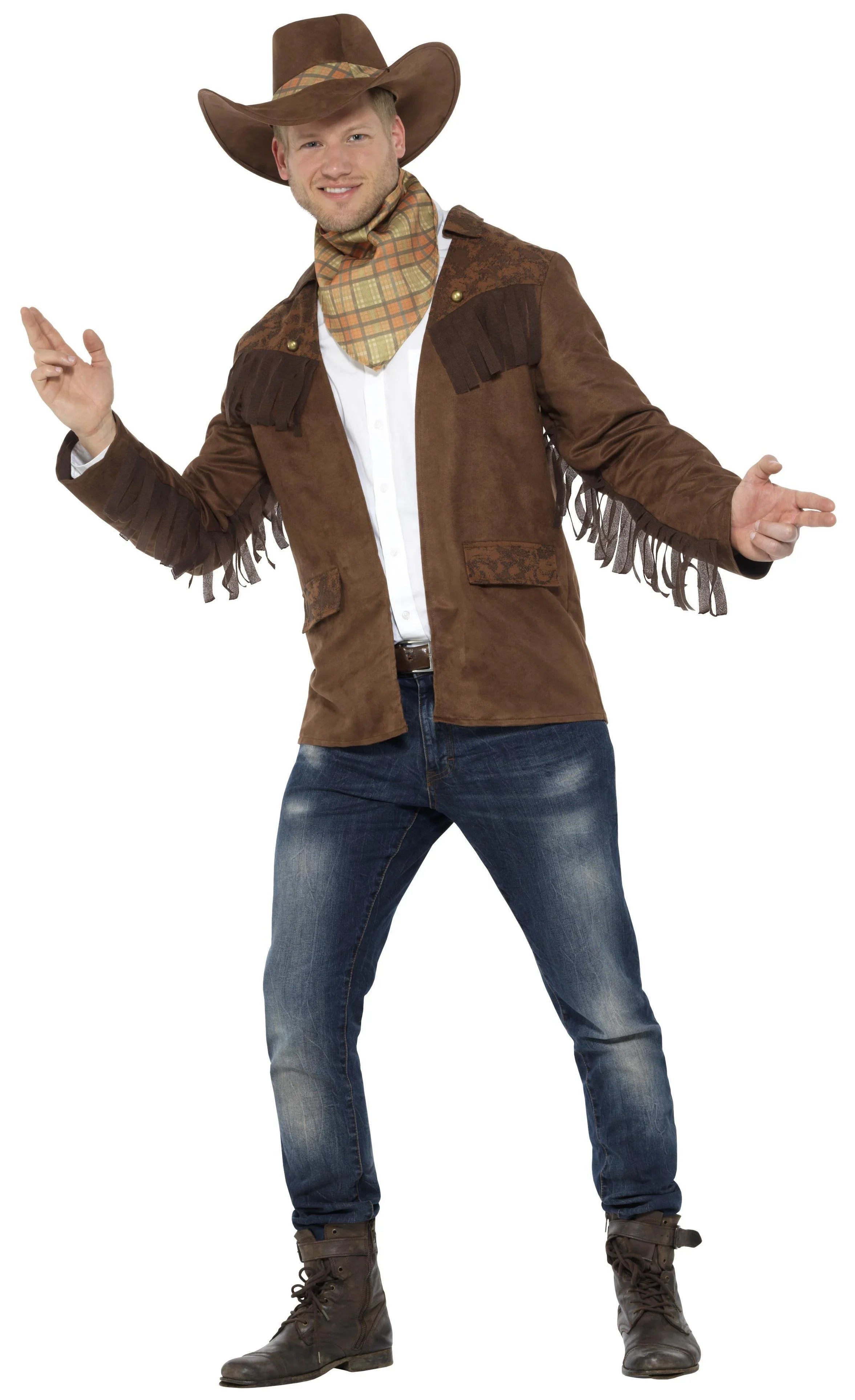 Disfraz de Vaquero con Chaqueta para Hombre Vaquero Smiffys