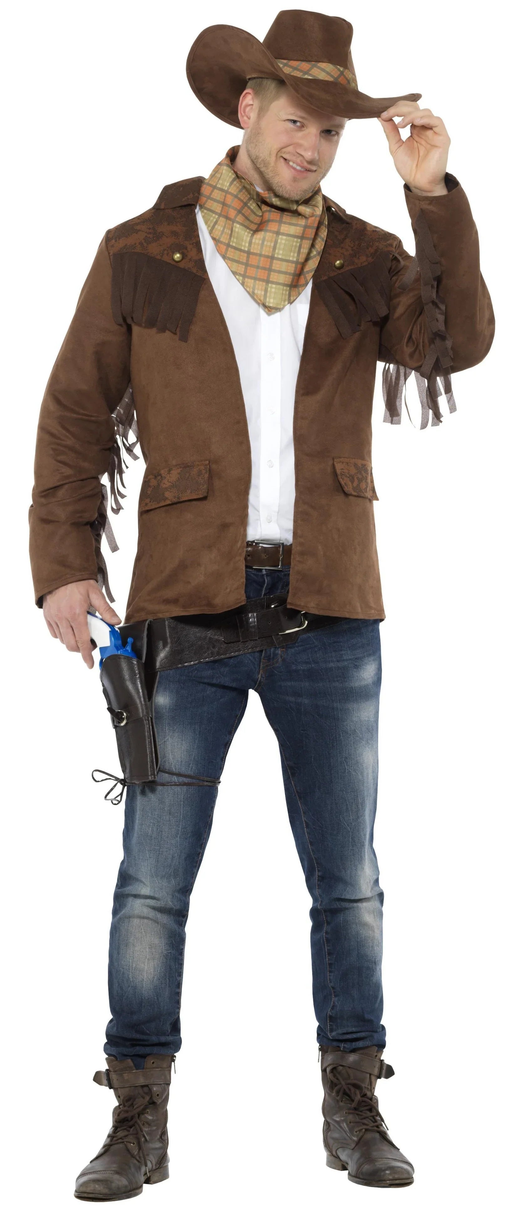 Disfraz de Vaquero con Chaqueta para Hombre Vaquero Smiffys