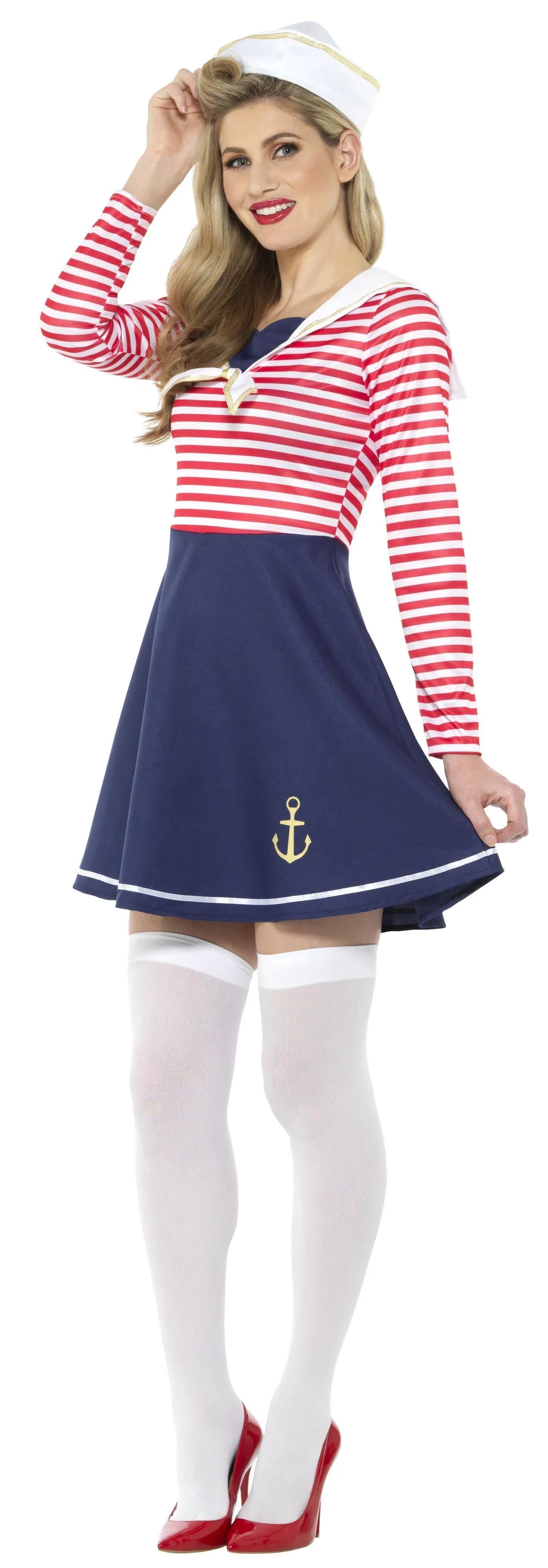 Disfraz de Marinera a Rayas para Mujer Marineros Smiffys