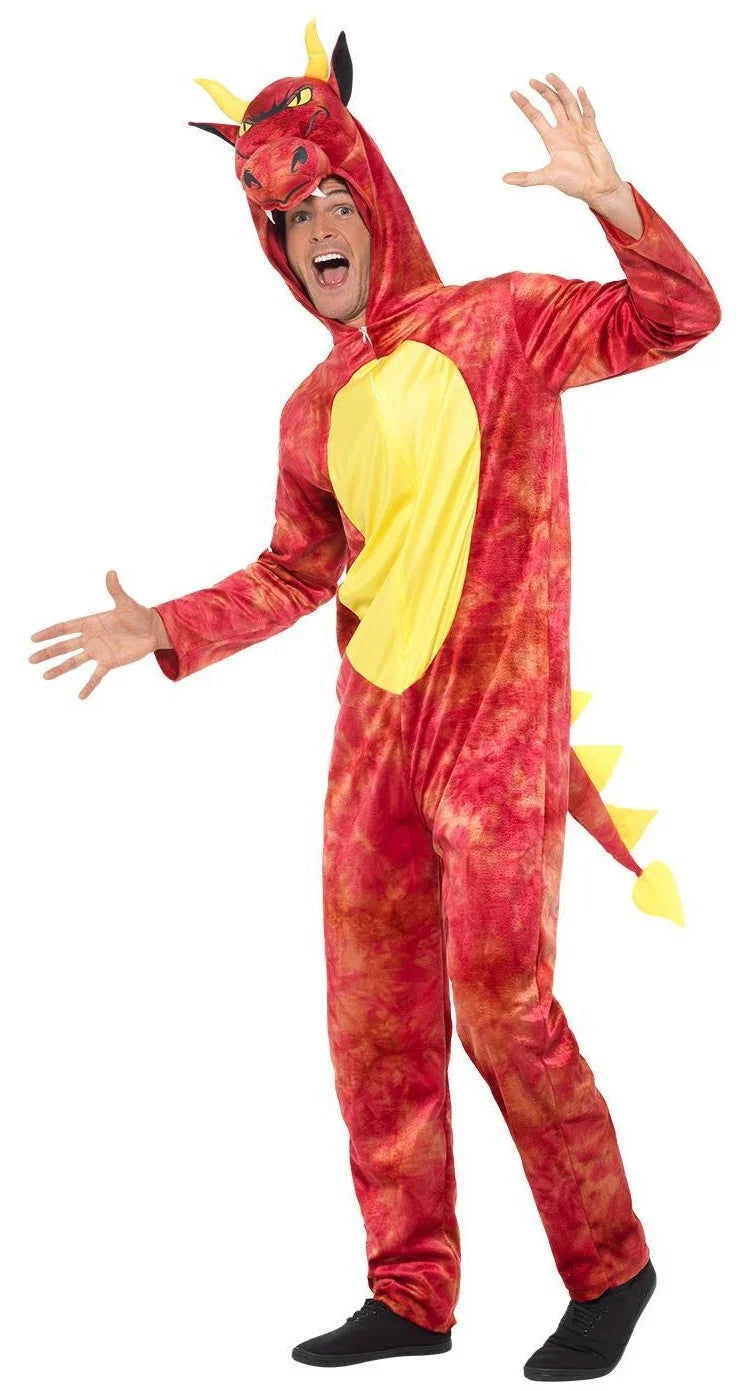 Disfraz de Dragón Rojo para Adulto Dragón y Dinosaurio Smiffys