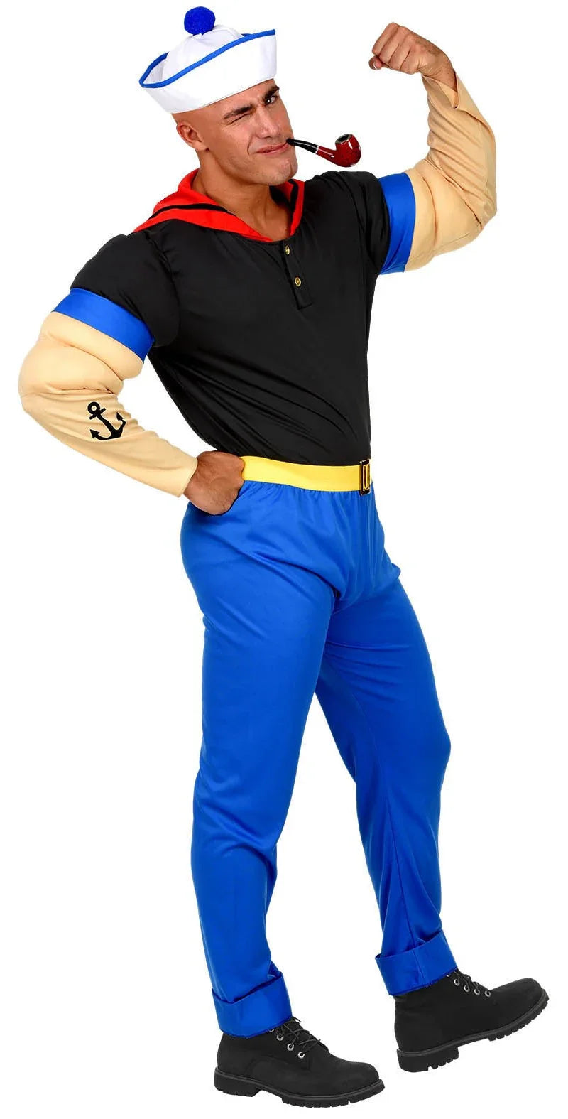 Disfraz de Popeye el Marino Musculoso para Hombre Cuentos y Dibujos Animados Widmann