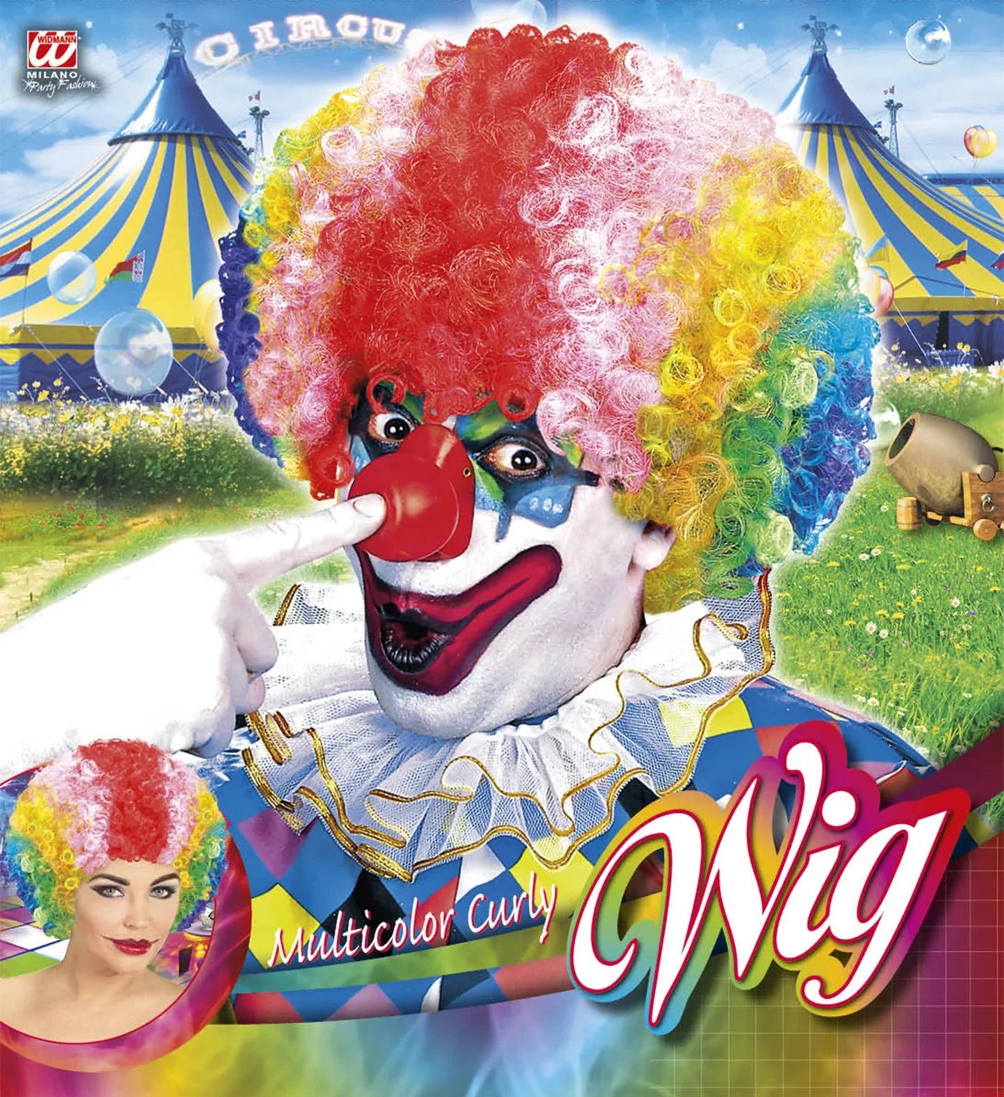 Peluca Payaso Multicolor COMPLEMENTOS Widmann
