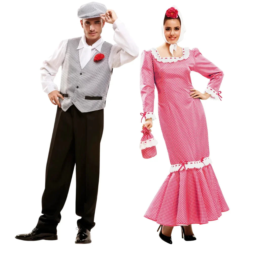 Disfraces en Pareja de Chulapo Madrileño y Chulapa Rosa Chulapos y Chulapas Disfraces Simon