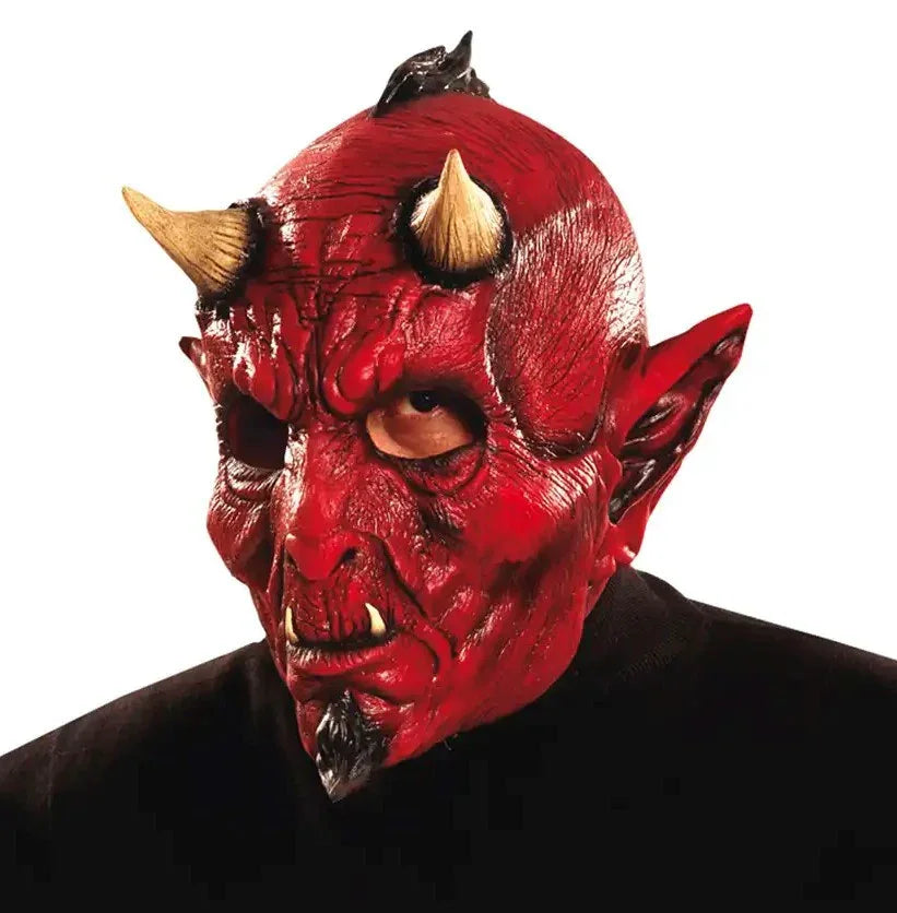 Máscara de Diablo con Cuernos de Látex Demonios Viving