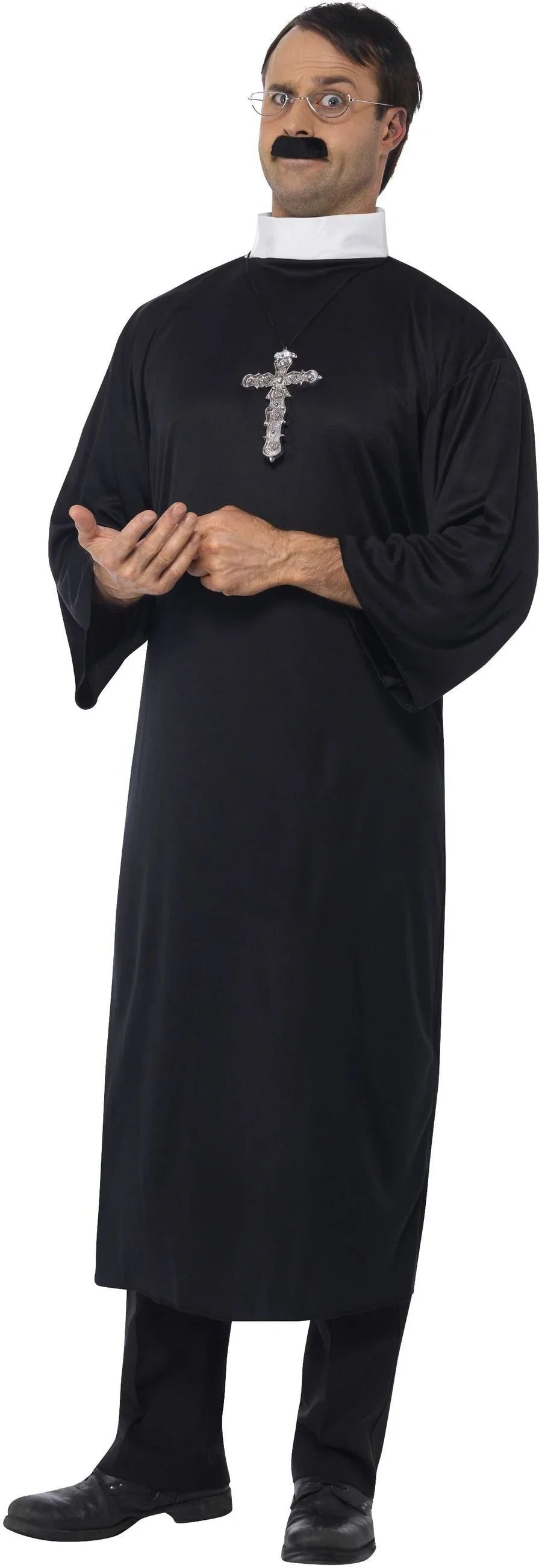 Disfraz de Cura Económico para Adulto Religioso Smiffys