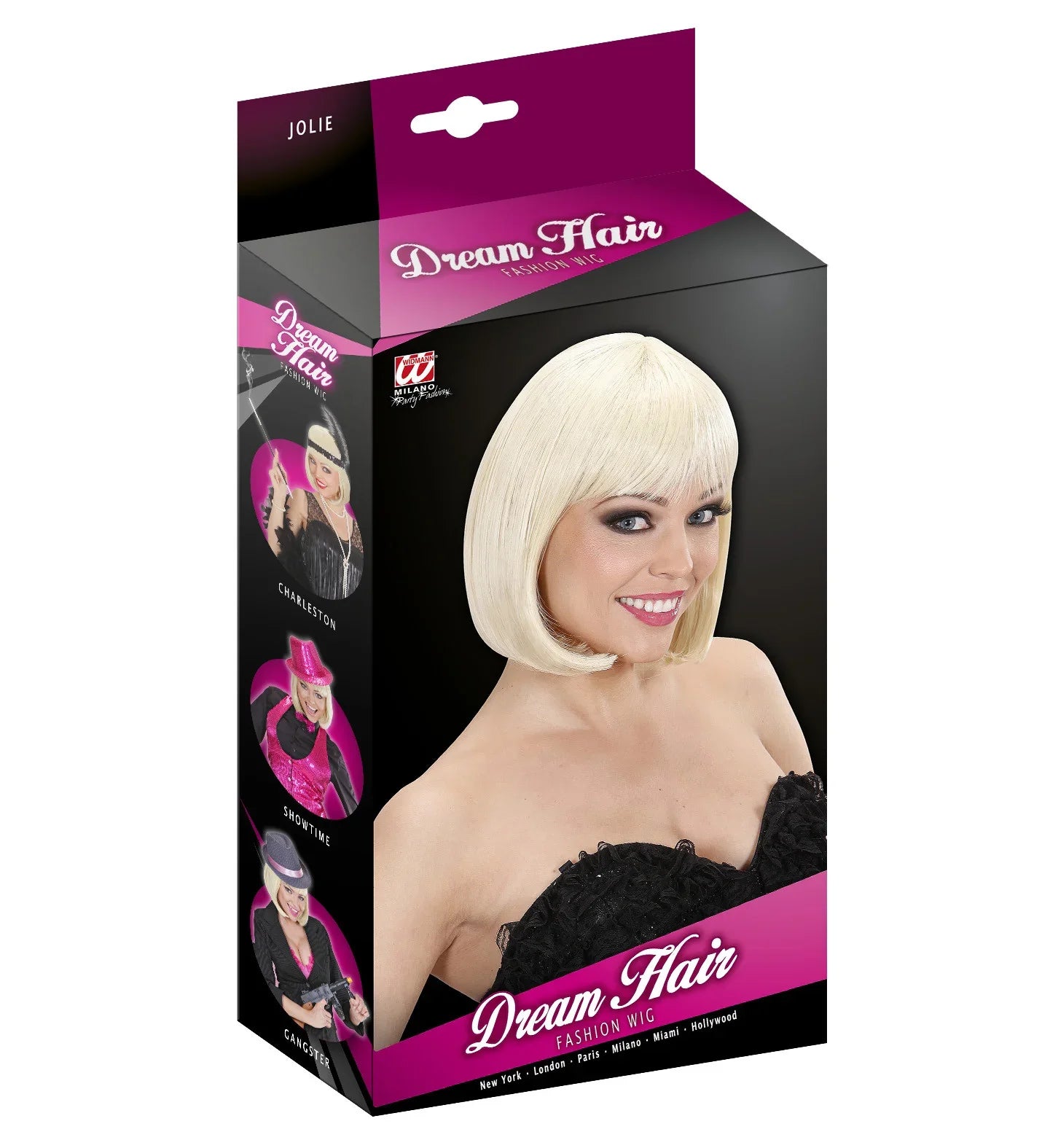 Peluca Rubia Corta con Flequillo Lujo COMPLEMENTOS Widmann