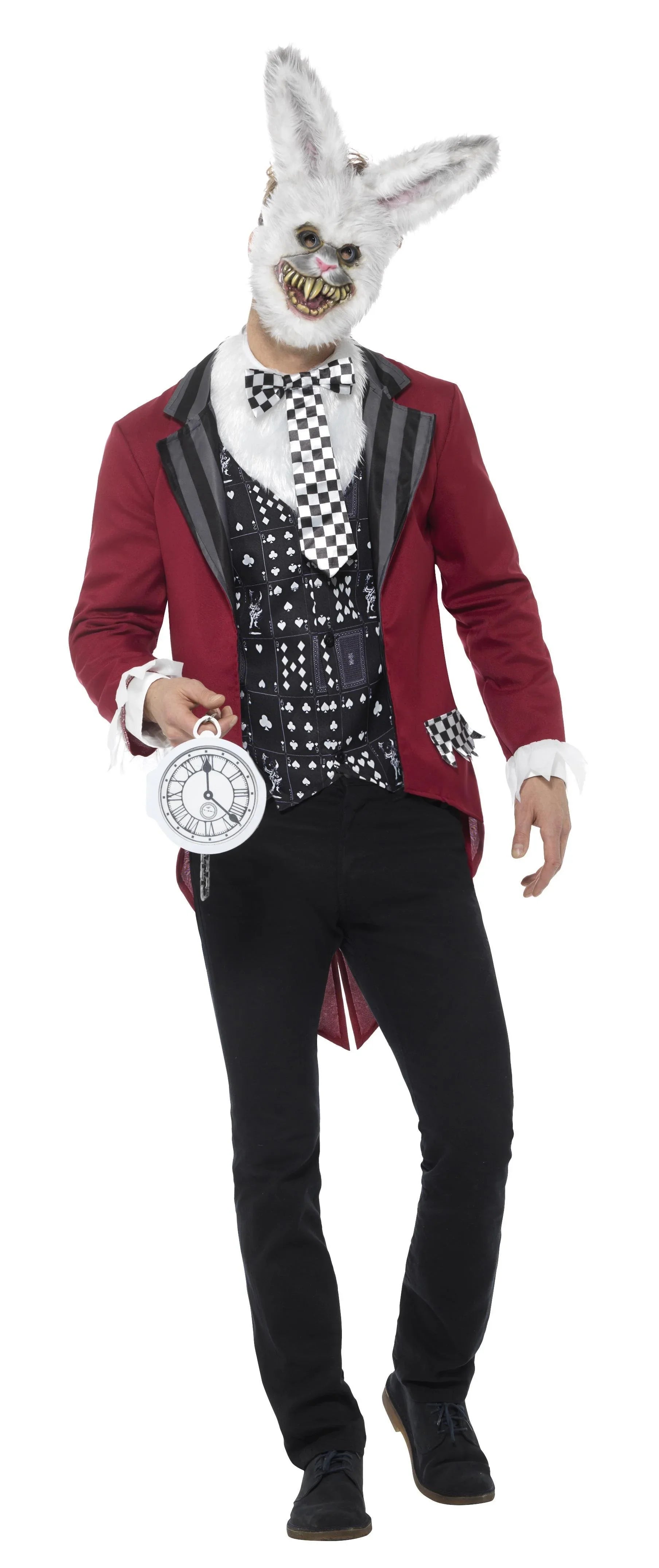 Disfraz de Conejo de Alicia Monstruoso para Hombre Alicia en el País de las Maravillas Smiffys