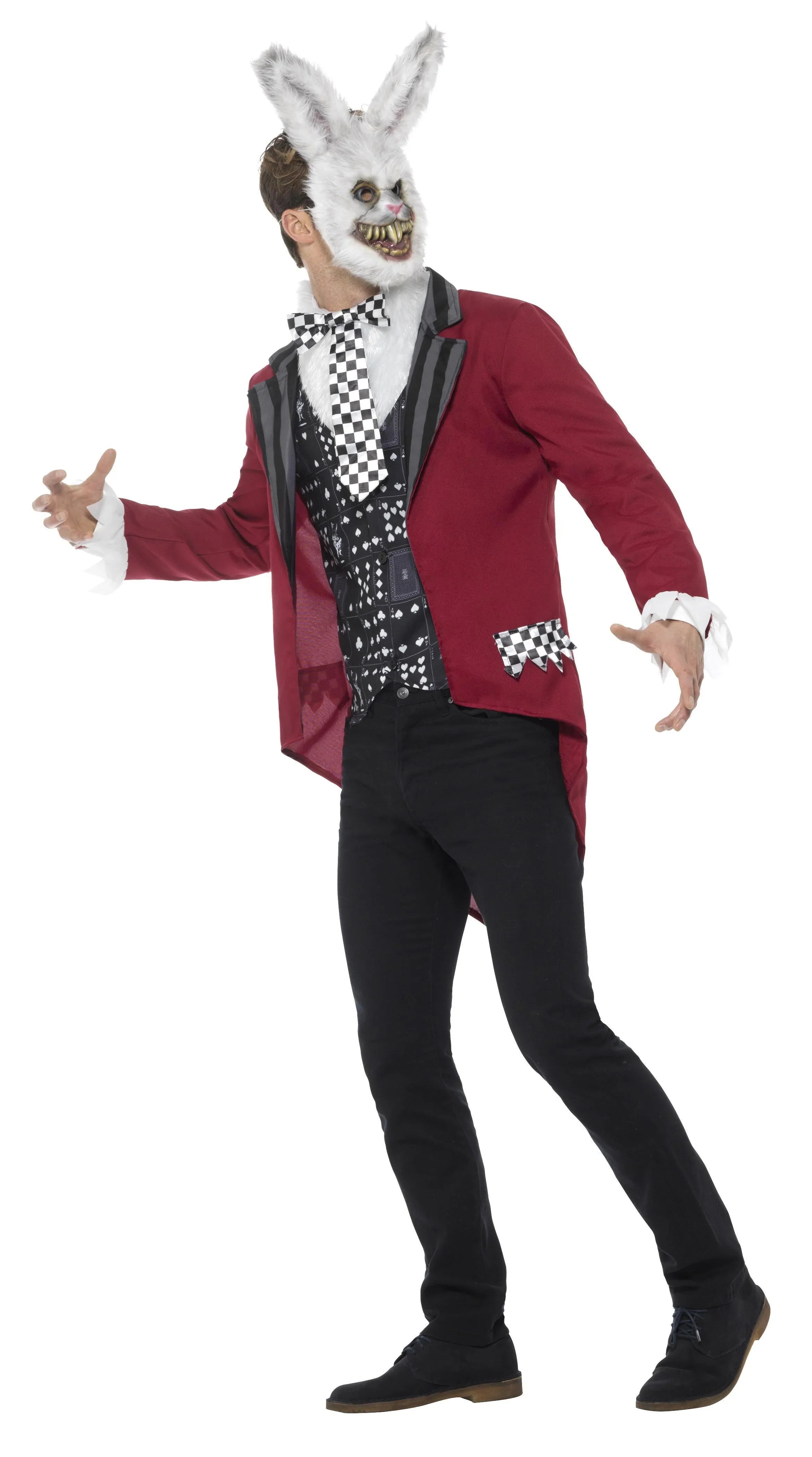 Disfraz de Conejo de Alicia Monstruoso para Hombre Alicia en el País de las Maravillas Smiffys
