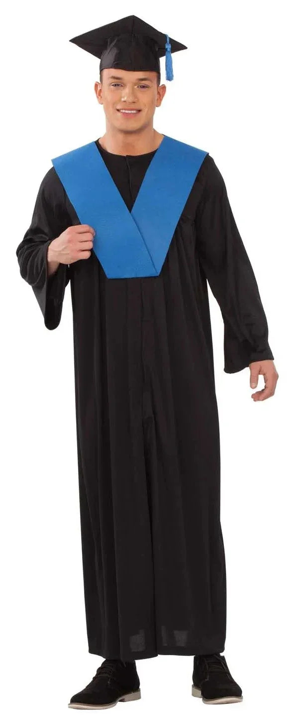 Disfraz de Graduado con Beca Azul para Adulto Adultos Sustitución