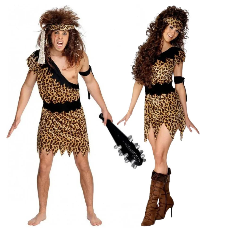 Disfraces en Pareja de Cavernícola Salvaje Trogloditas y Cavernícola Disfraces Simon