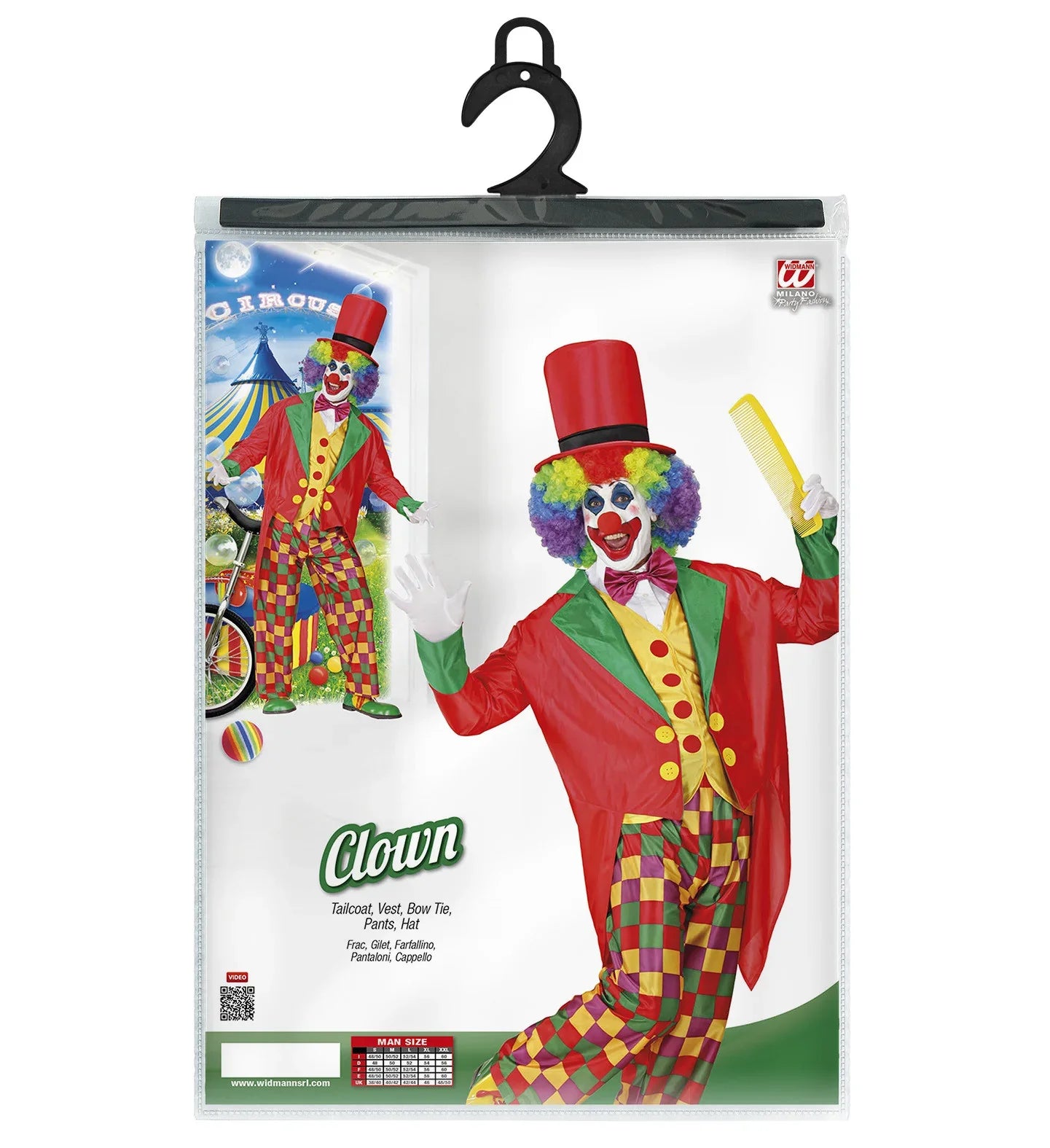 Disfraz de Payaso Adultos Widmann