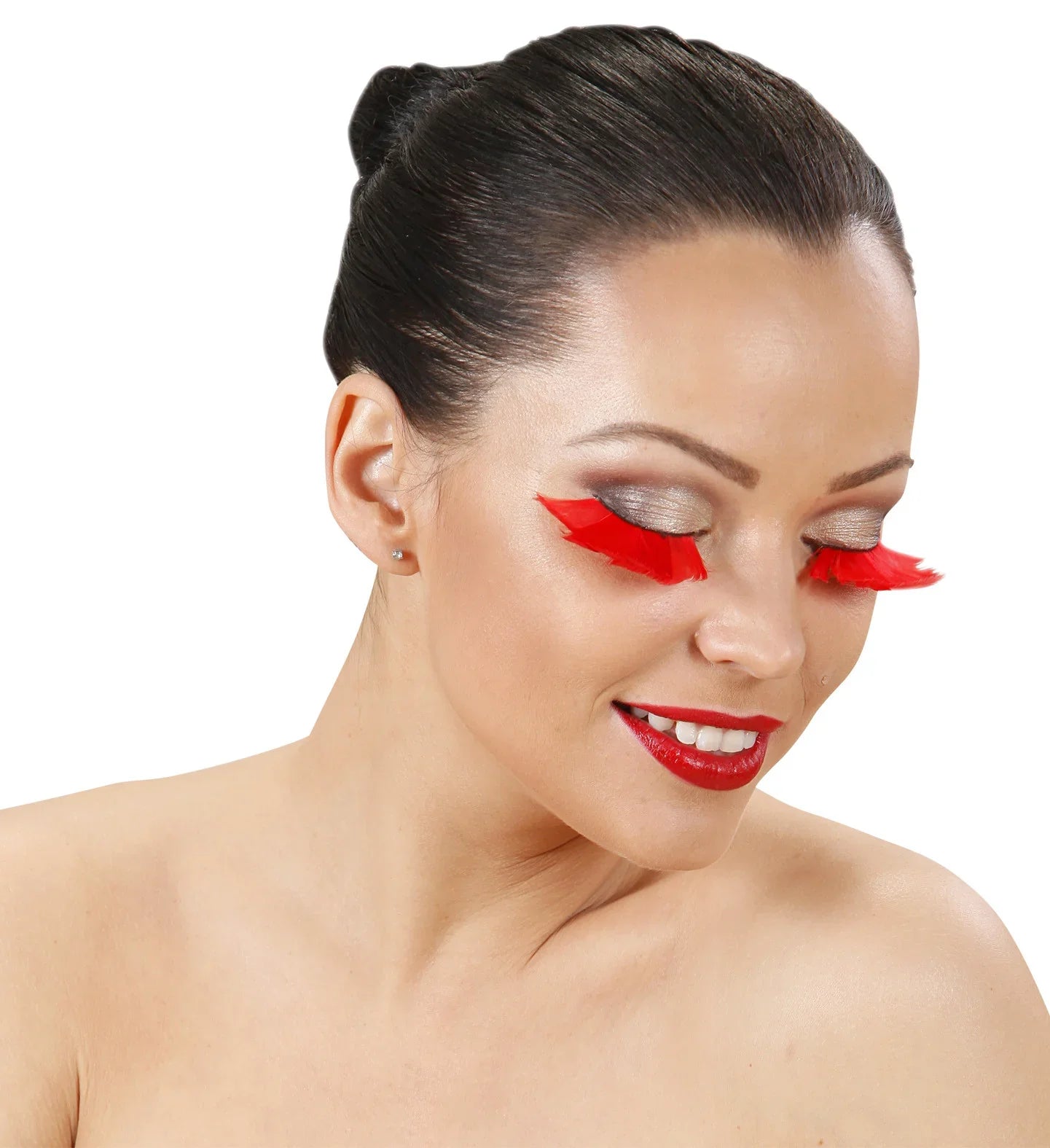 Pestañas de Plumas Rojas COMPLEMENTOS Widmann