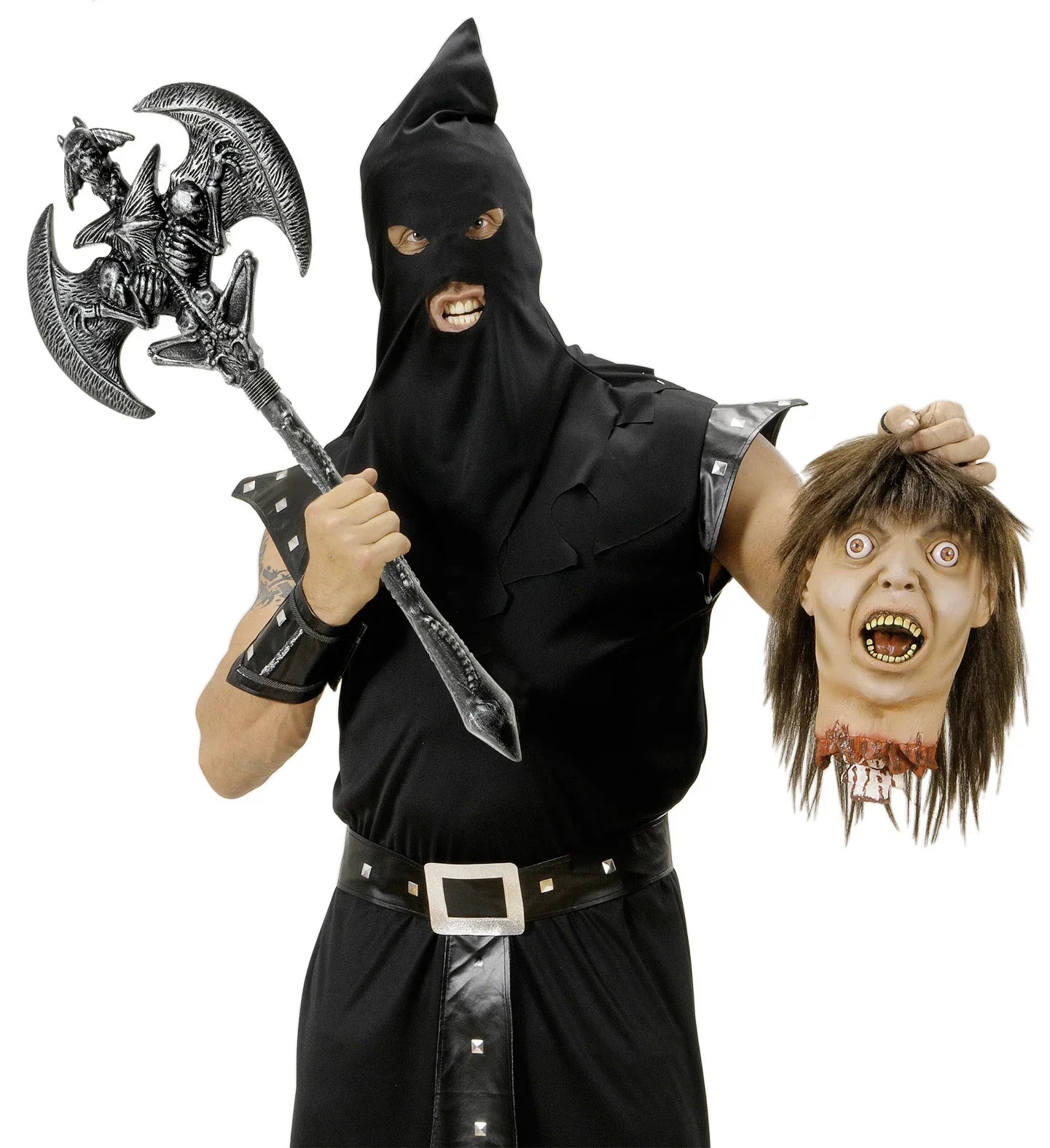 Hacha decorada con esqueletos Accesorios Halloween Widmann