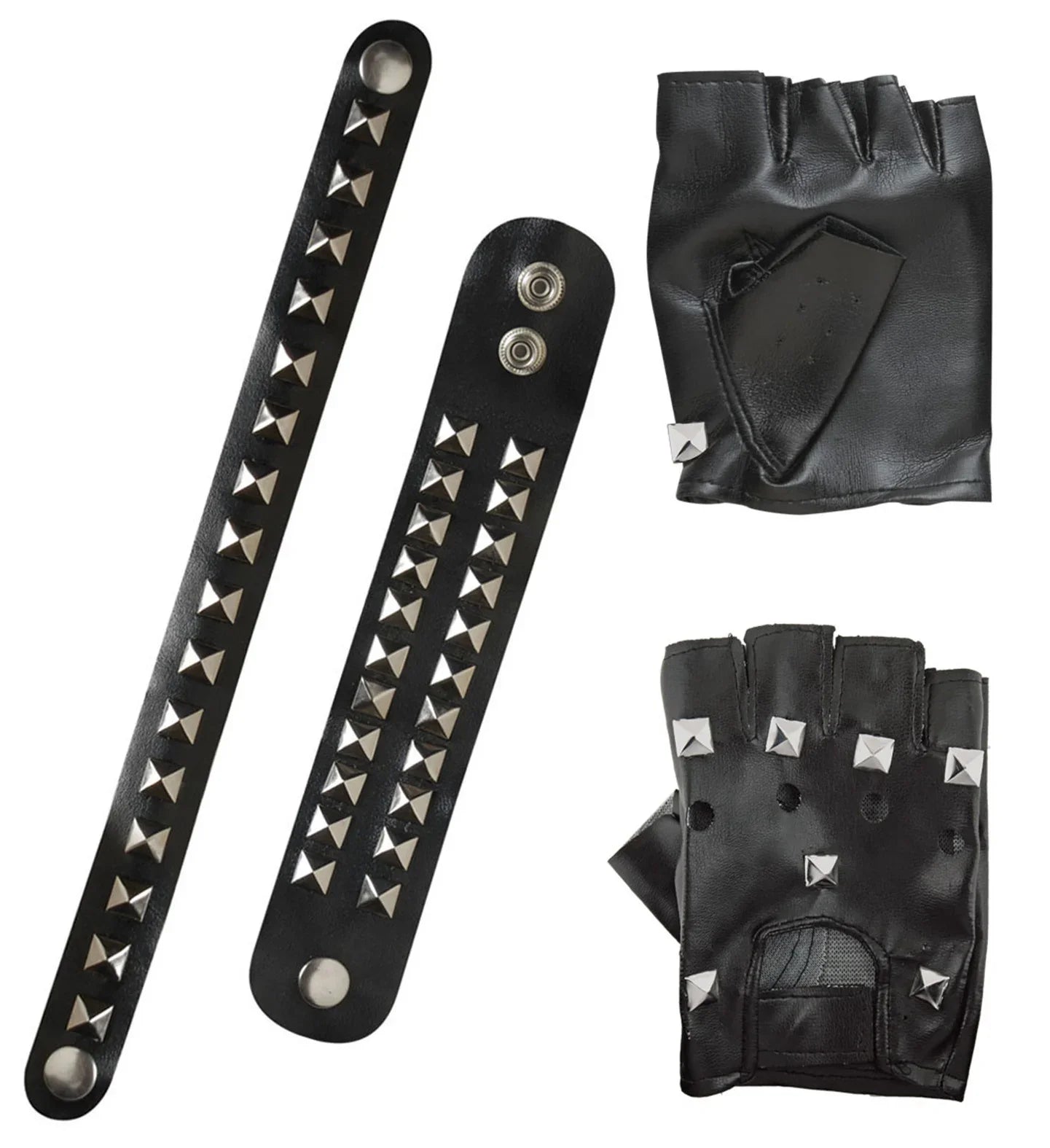 Kit Rockero con Guantes, Collar y Pulsera Complementos Rockeros y Moteros Widmann