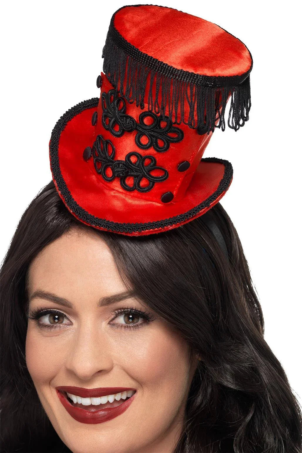 Mini Sombrero de Domadora Rojo Domador Smiffys