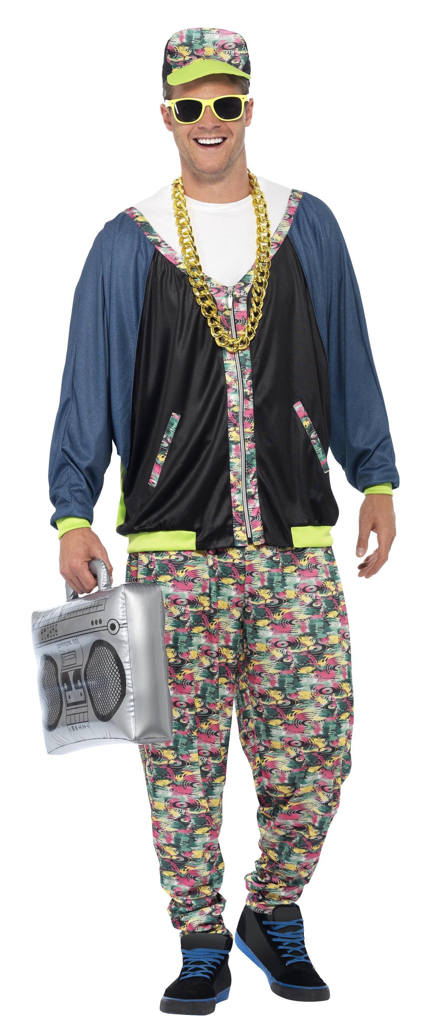 Disfraz de Rapero Hip Hop Años 80 para Hombre Años 80 Smiffys