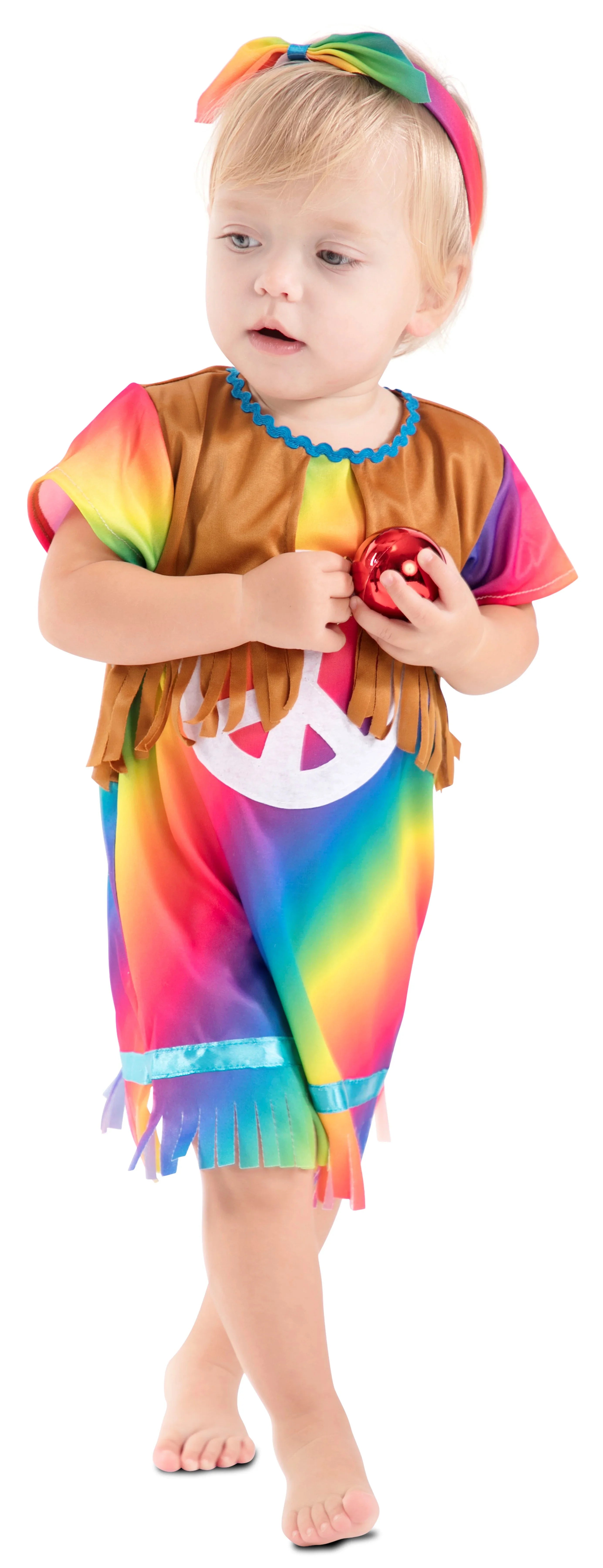 Disfraz de Hippie Multicolor para Bebé Hippie EuroCarnavales