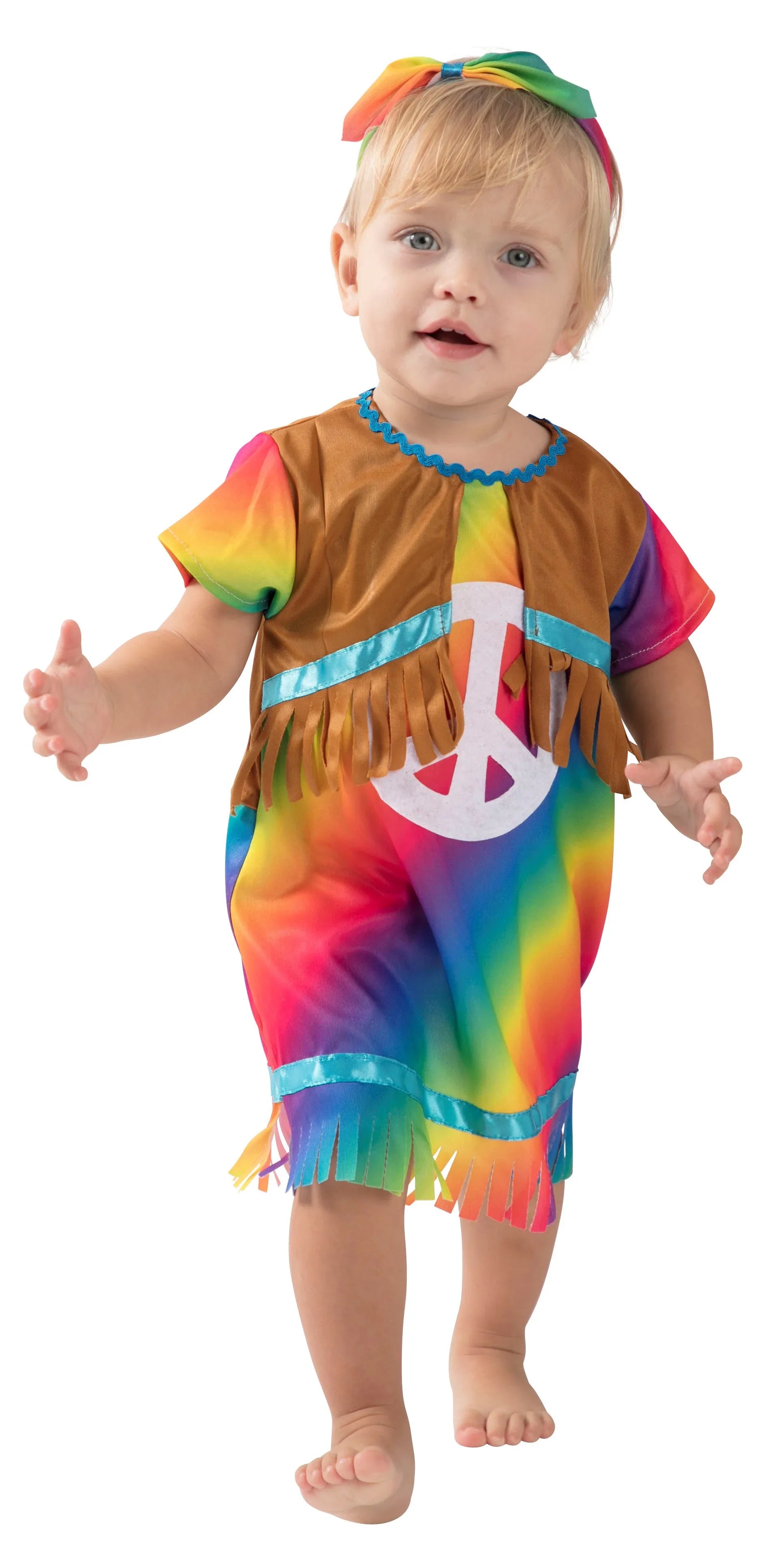 Disfraz de Hippie Multicolor para Bebé Hippie EuroCarnavales