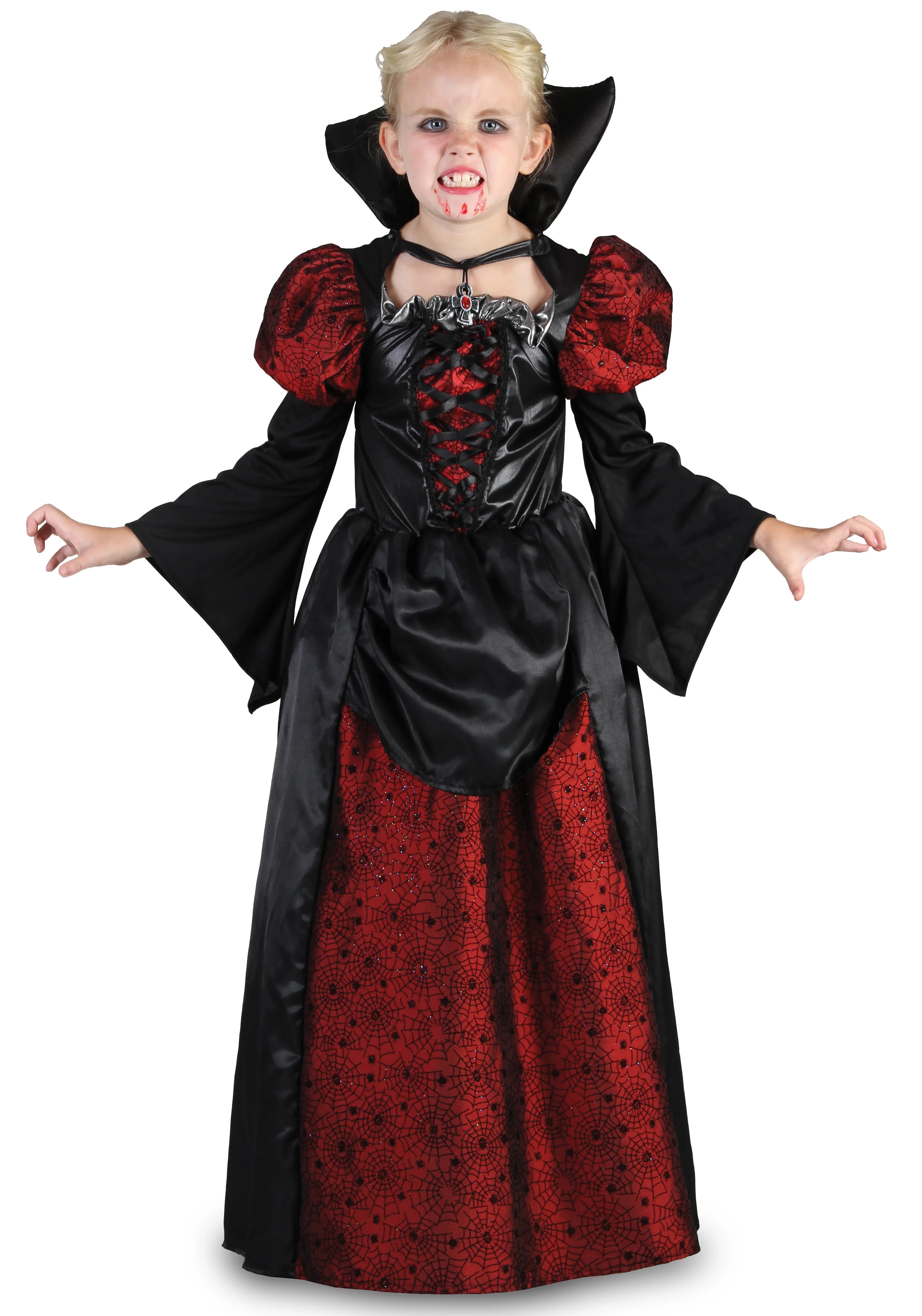 Disfraz de Vampira Tenebrosa para Niña Vampiros y vampiresas EuroCarnavales