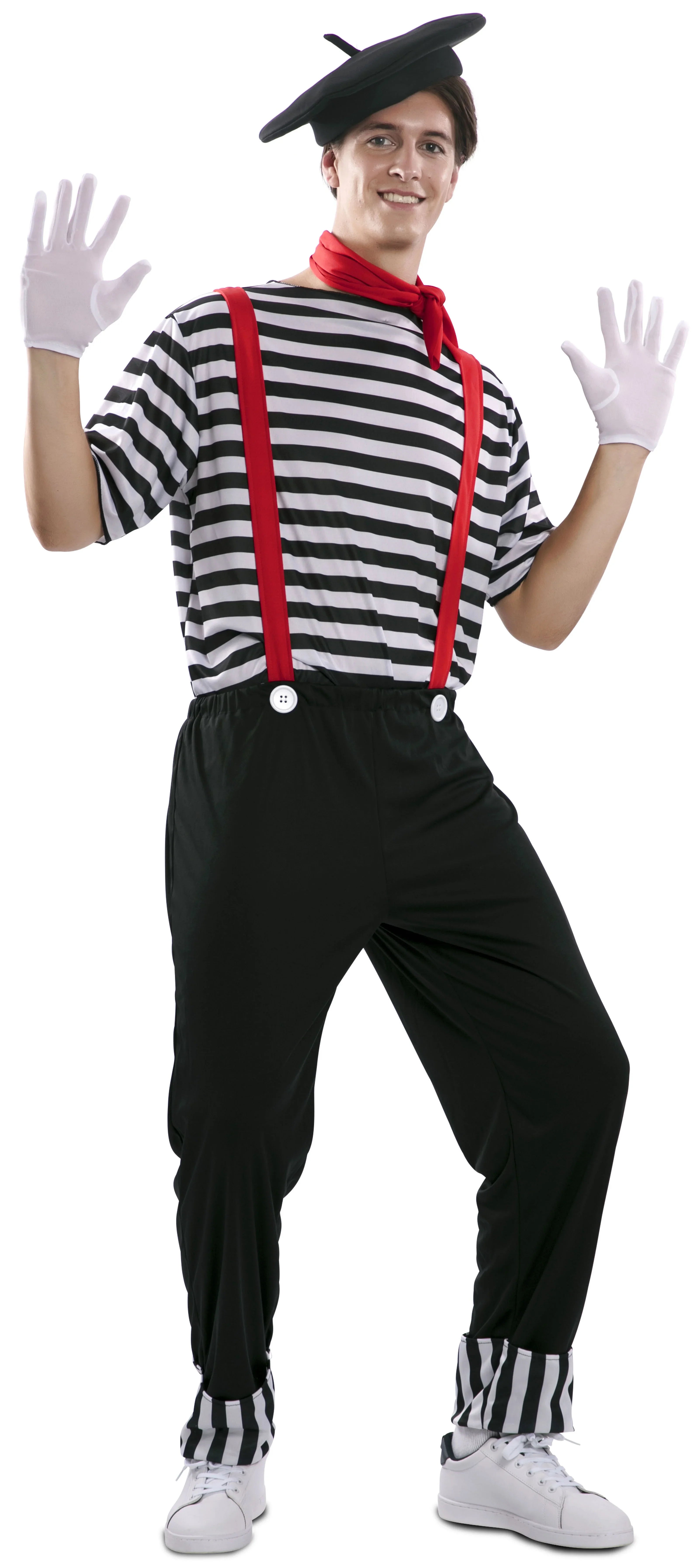 Disfraz de Mimo Divertido para Hombre Mimo EuroCarnavales