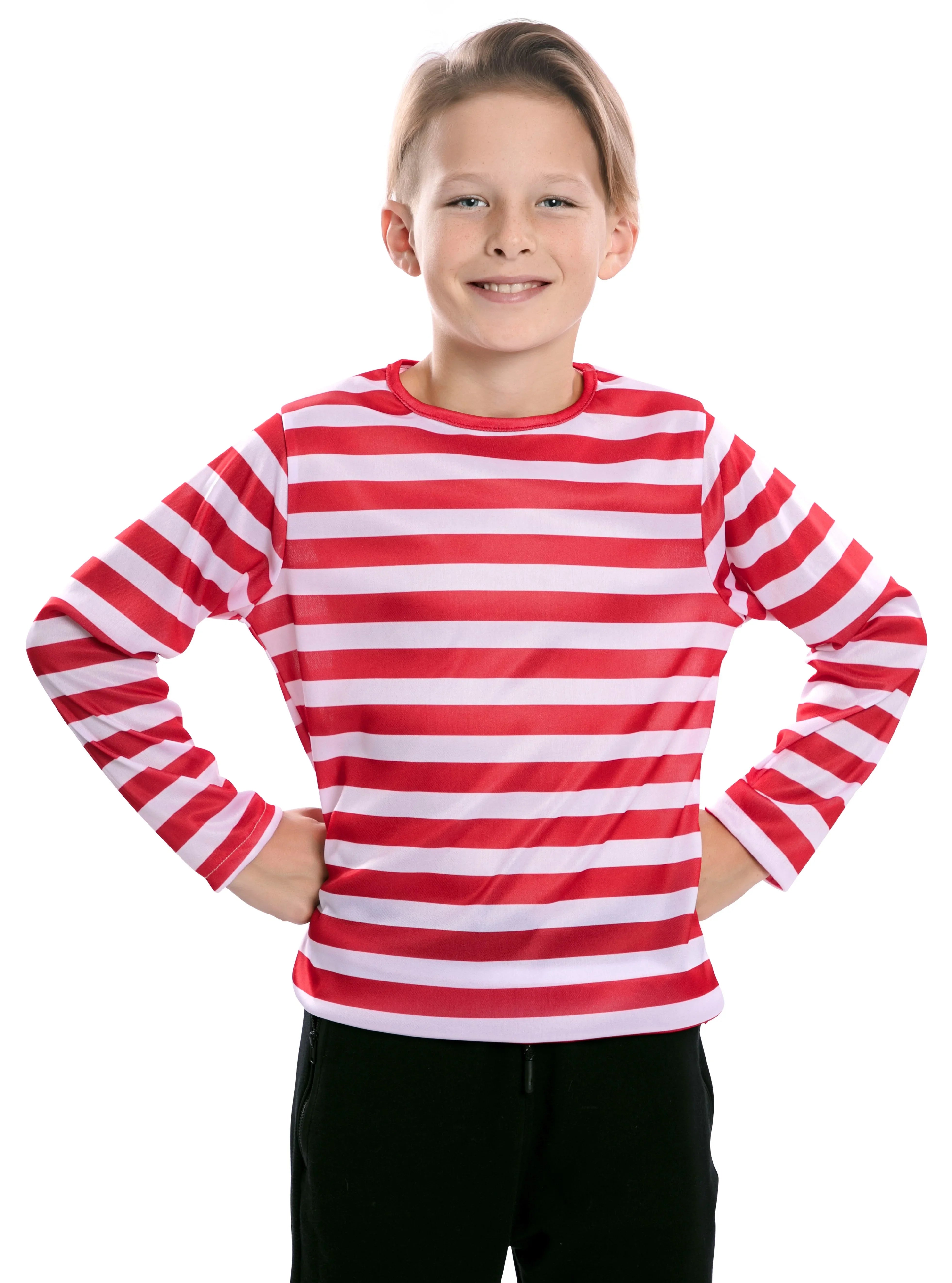 Camiseta de Rayas Rojas y Blancas Infantil Chaquetas, Chalecos y Camisas EuroCarnavales