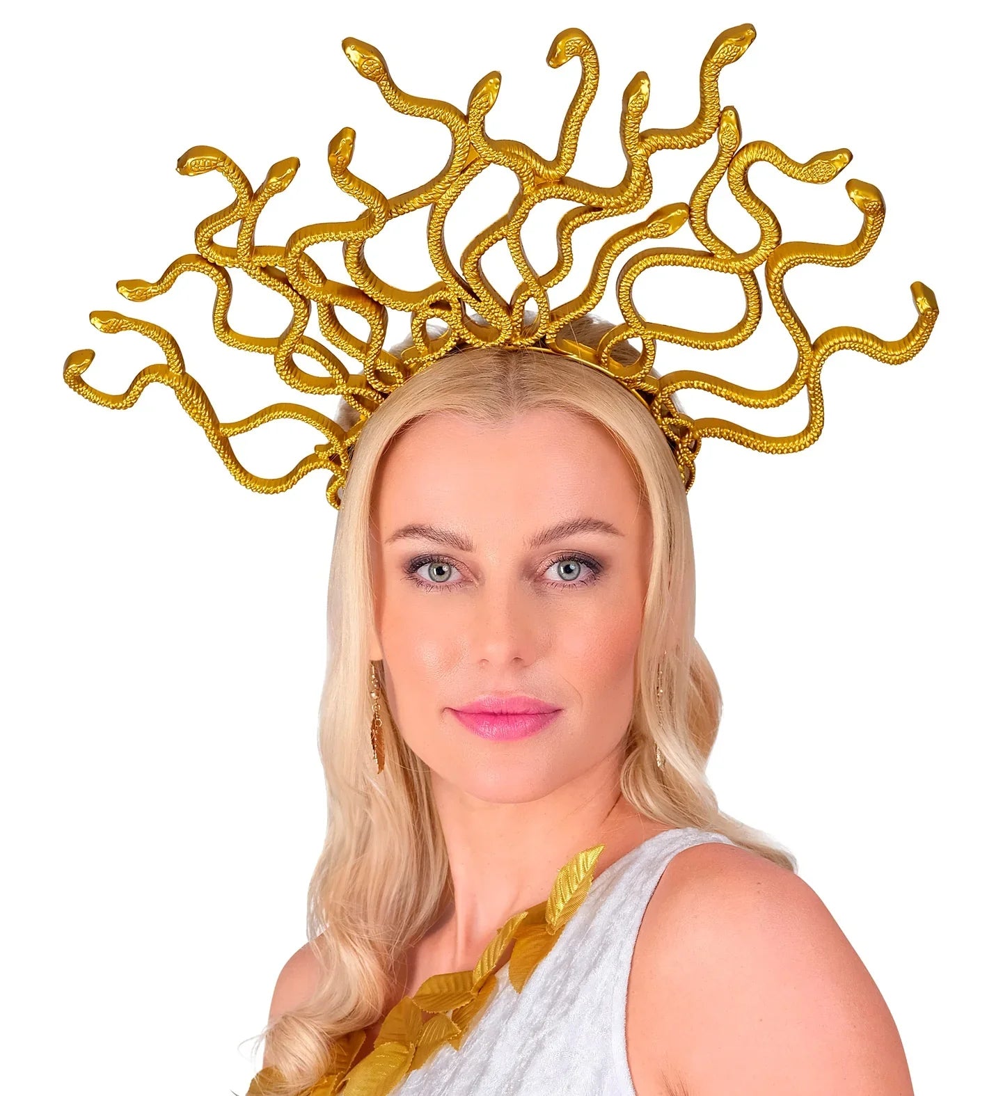 Diadema de Medusa con Serpientes Doradas Complementos Romanos y Griegos Widmann