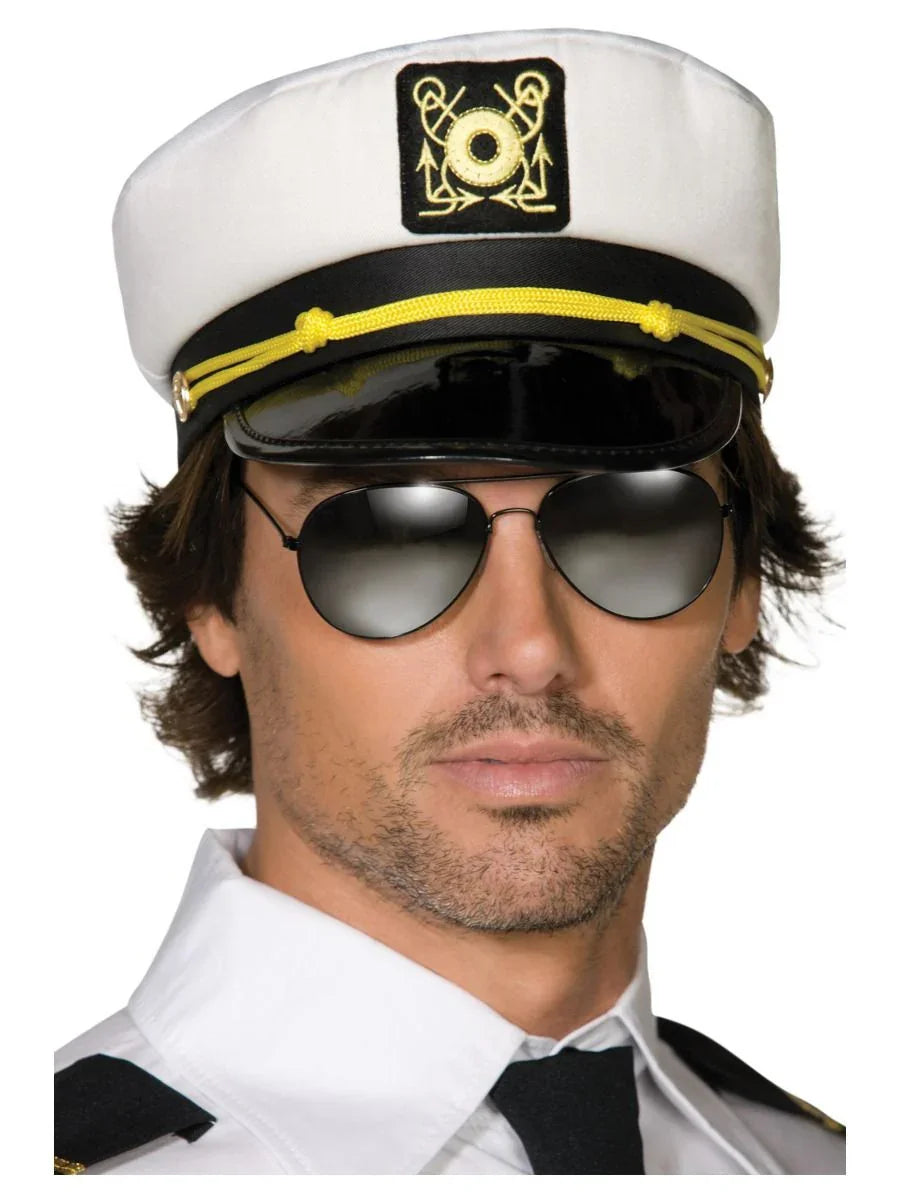 Gorra de Capitán de Barco para Adulto Complementos Marineros Smiffys