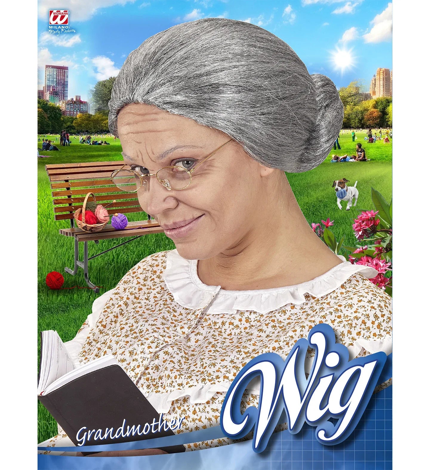 Peluca de Abuela Canosa con Moño Pelucas Canosas Widmann