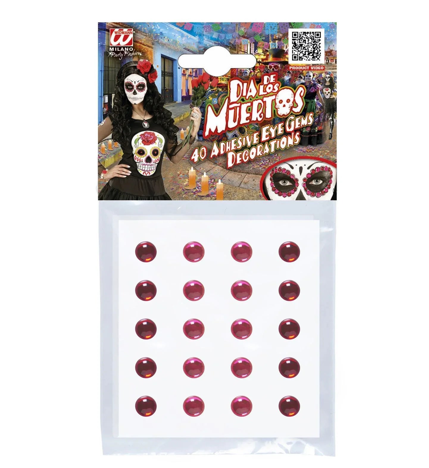 Gemas Adhesivas Rosas y Rojas para Maquillaje Adhesivos y Esmaltes Widmann