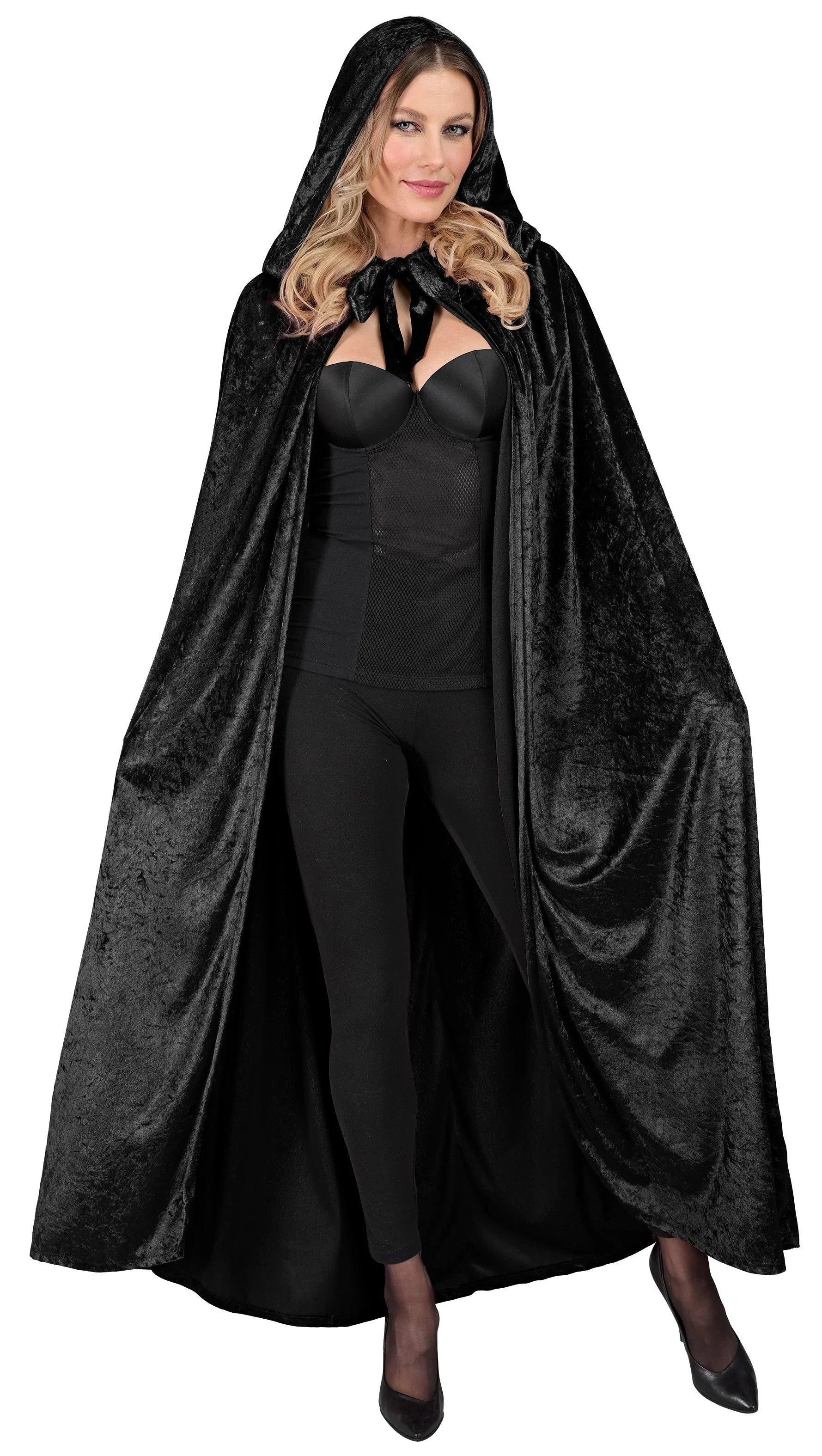 Capa Negra de Terciopelo con Capucha para Adulto Capas Widmann