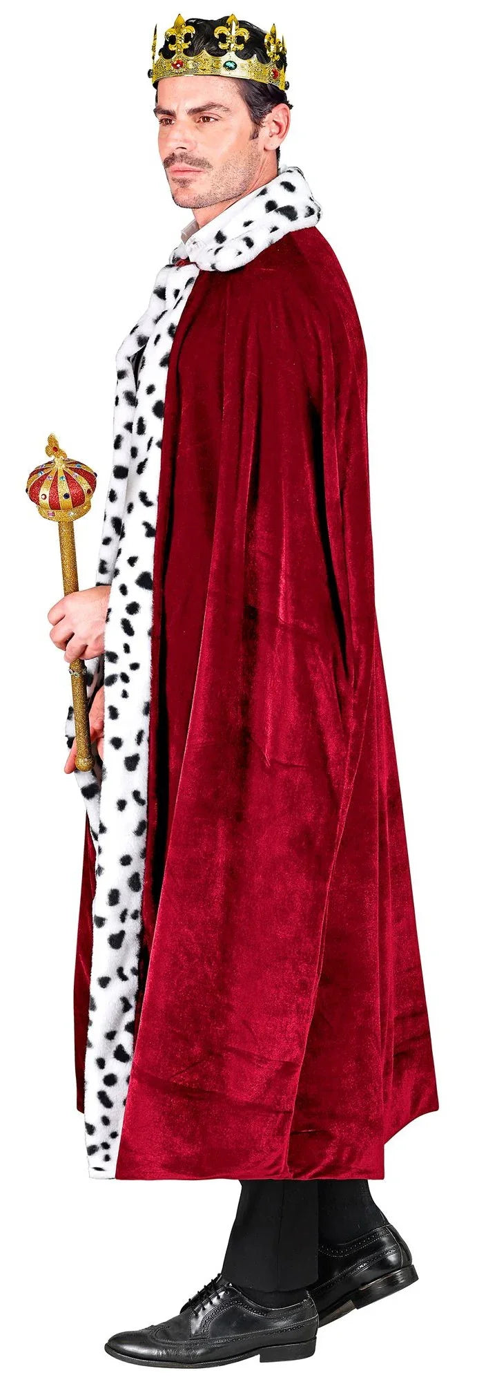 Capa de Rey Granate con Ribete de Dálmata para Adulto Capas Widmann