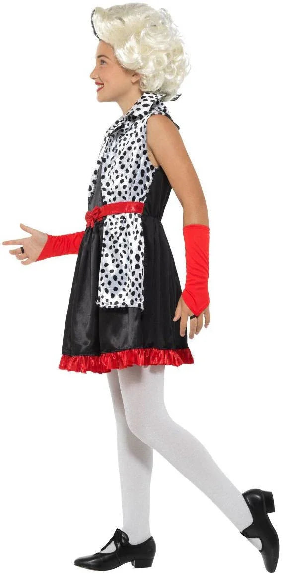 Disfraz de Cruela de Vil para Niña Cruella de Vil Smiffys