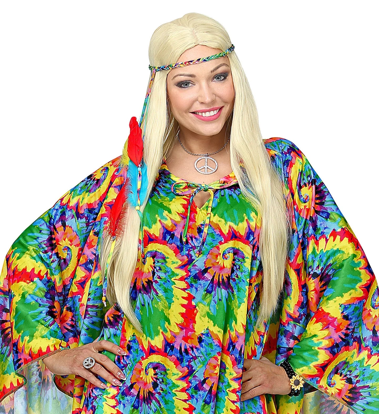 Pulsera Hippie de Perlas Negras y Girasol Complementos Hippies Widmann