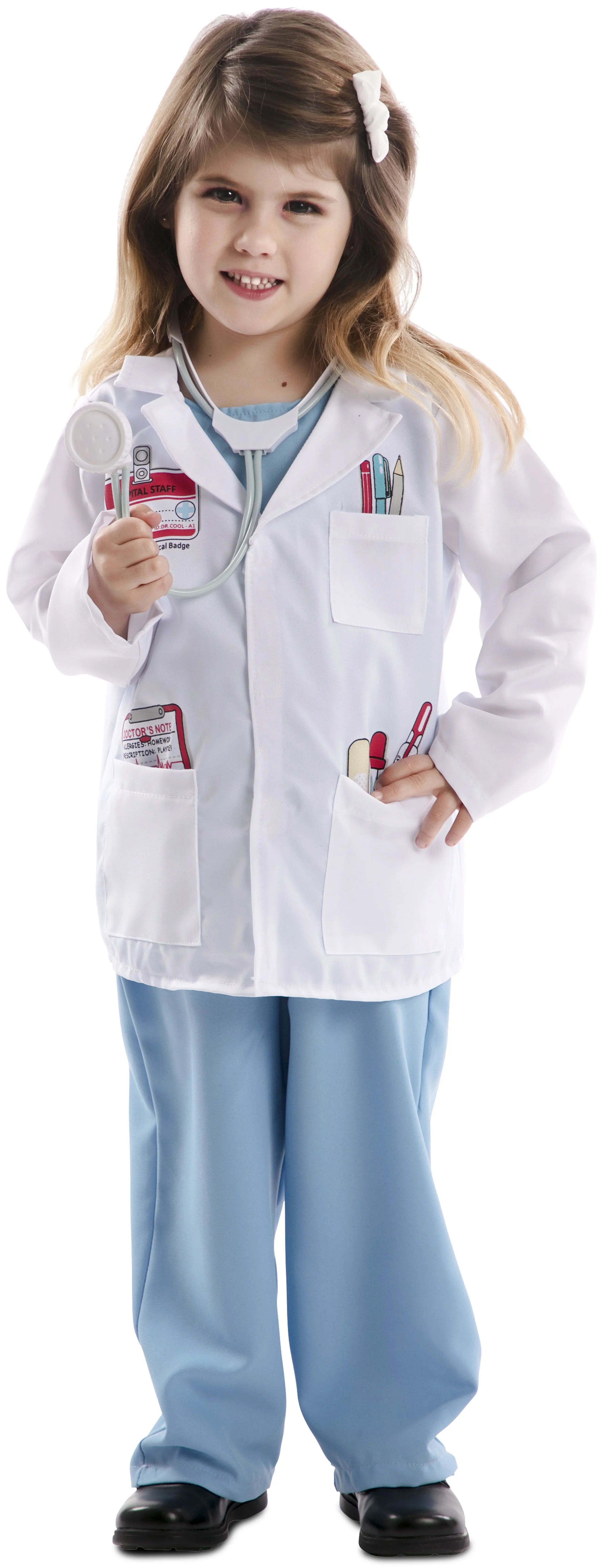 Disfraz de Doctor con Estetoscopio Infantil Enfermera y Médico EuroCarnavales