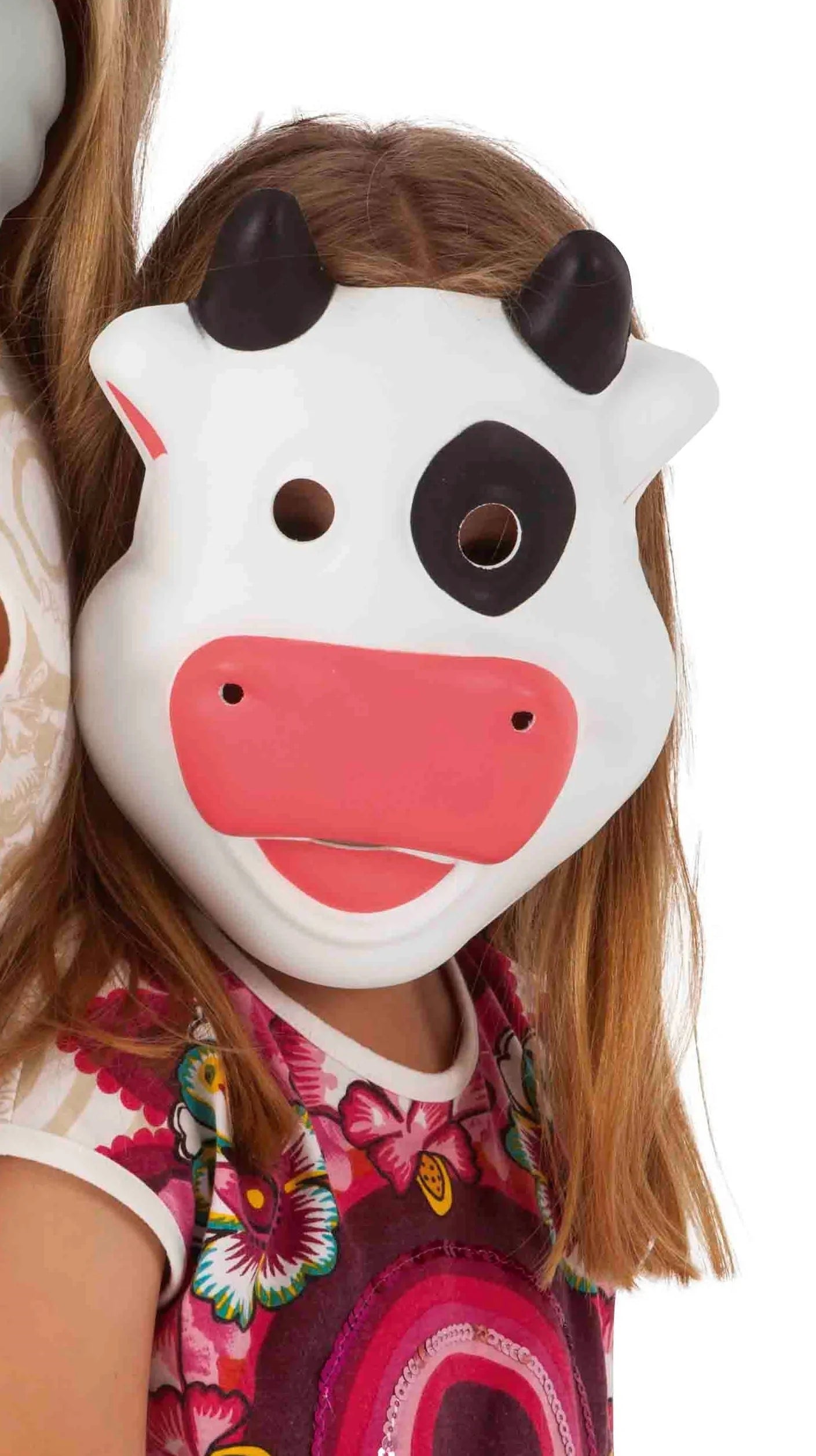 Máscara de Vaca con Cuernos Infantil Vaca y Toro Rubies