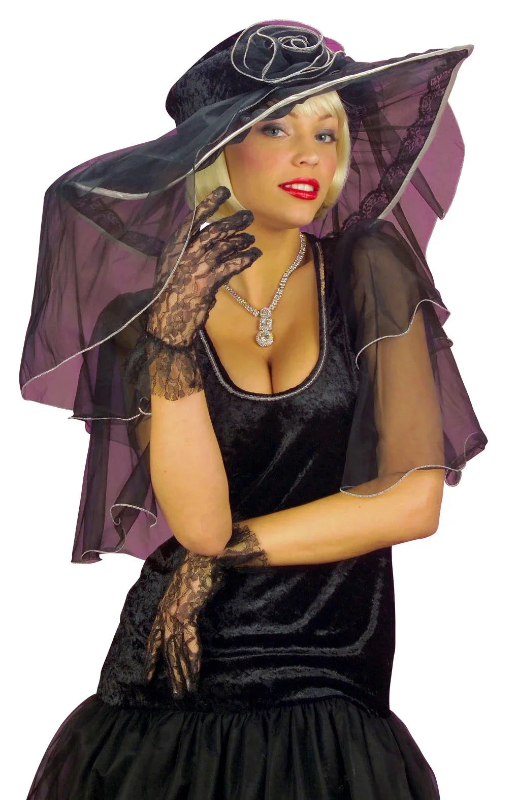 Guantes de Encaje Negros Guantes Widmann