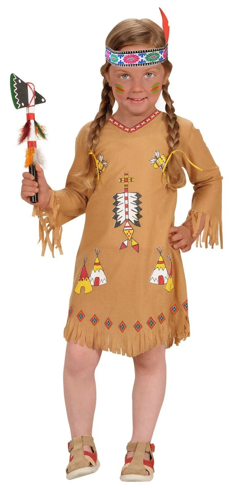 Disfraz de India Divertida para Niña Indios Infantiles Widmann