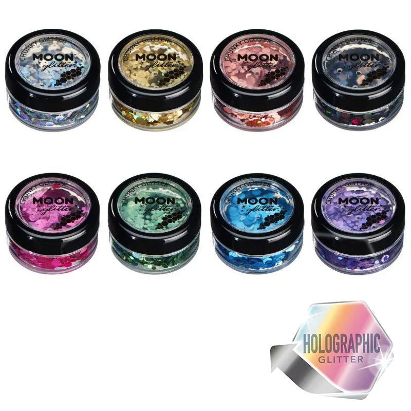 Purpurina Holográfica Gruesa en Varios Colores Purpurina y Escarcha Smiffys