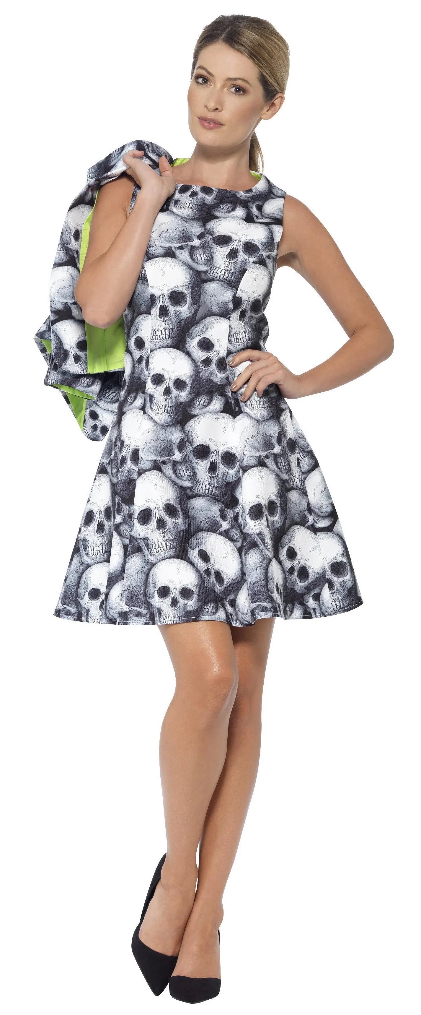 Vestido de Calaveras con Chaqueta para Mujer Esqueletos Smiffys